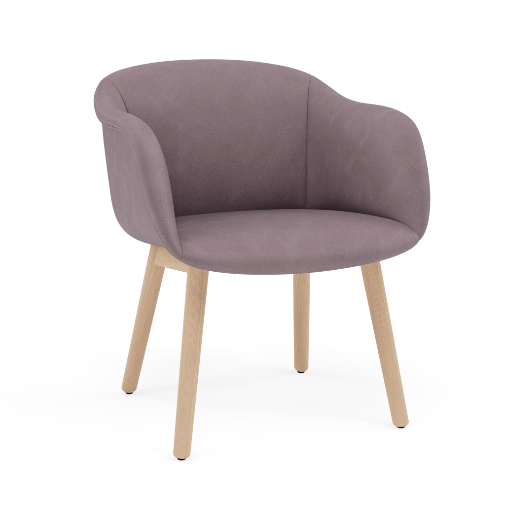 Personalisierbarer FIBER SOFT Stuhl mit Holzgestell