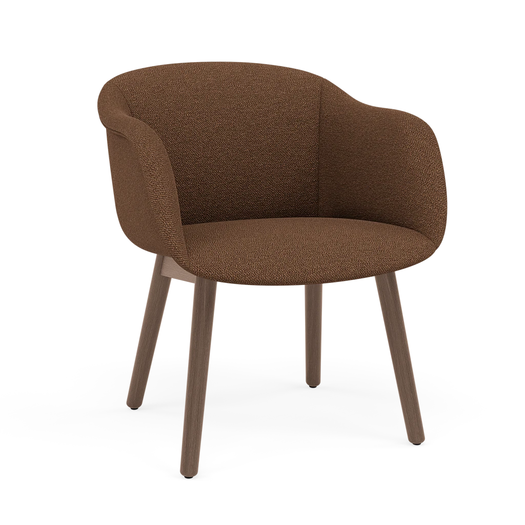 Personalisierbarer FIBER SOFT Stuhl mit Holzgestell