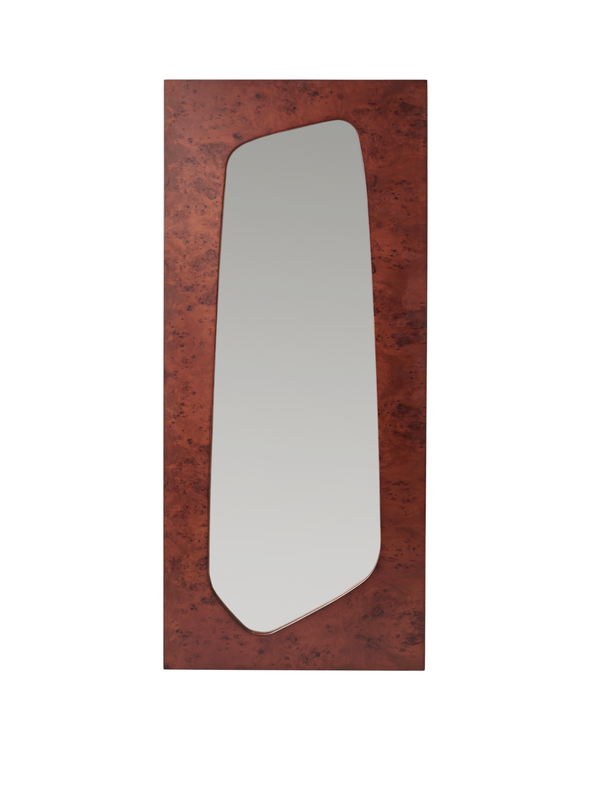 Lustro FOLIA czerwony – drewno