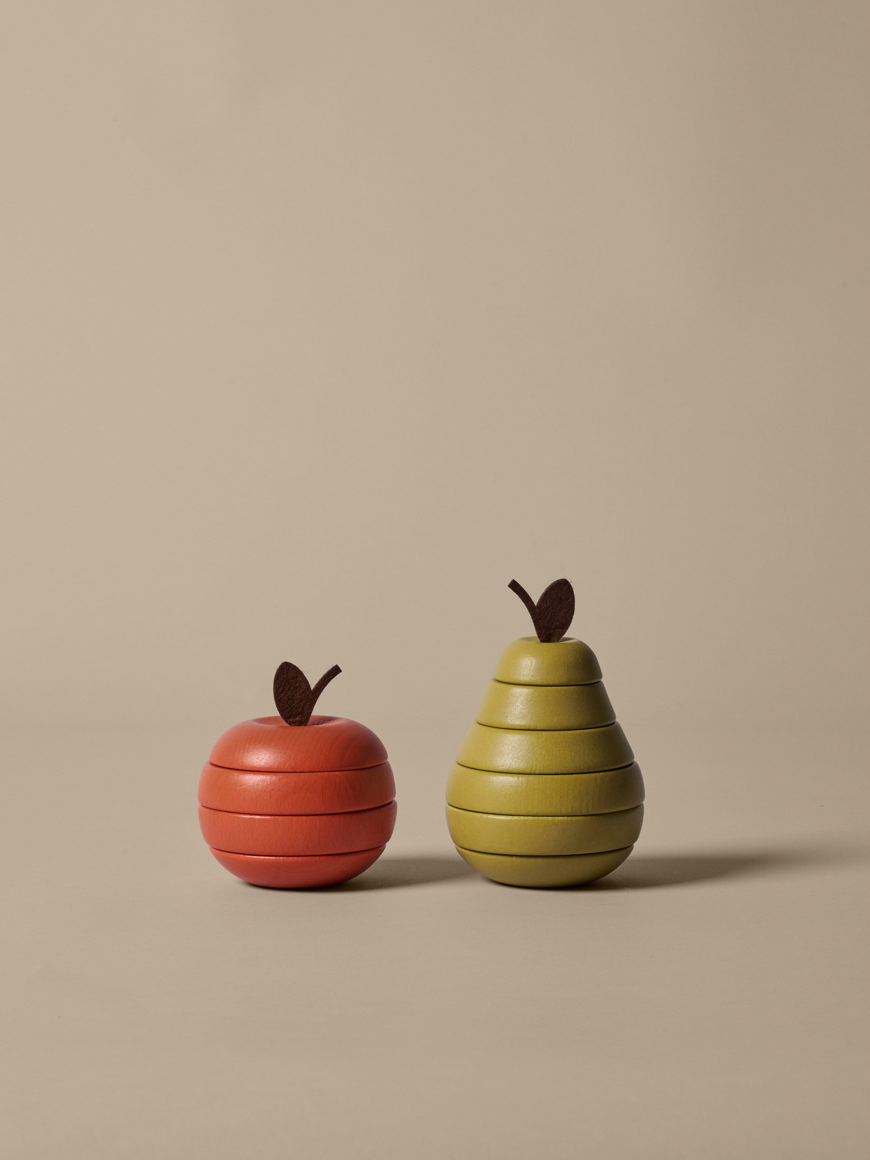 Stacking Apple and Pear Toy Set Beech Wood