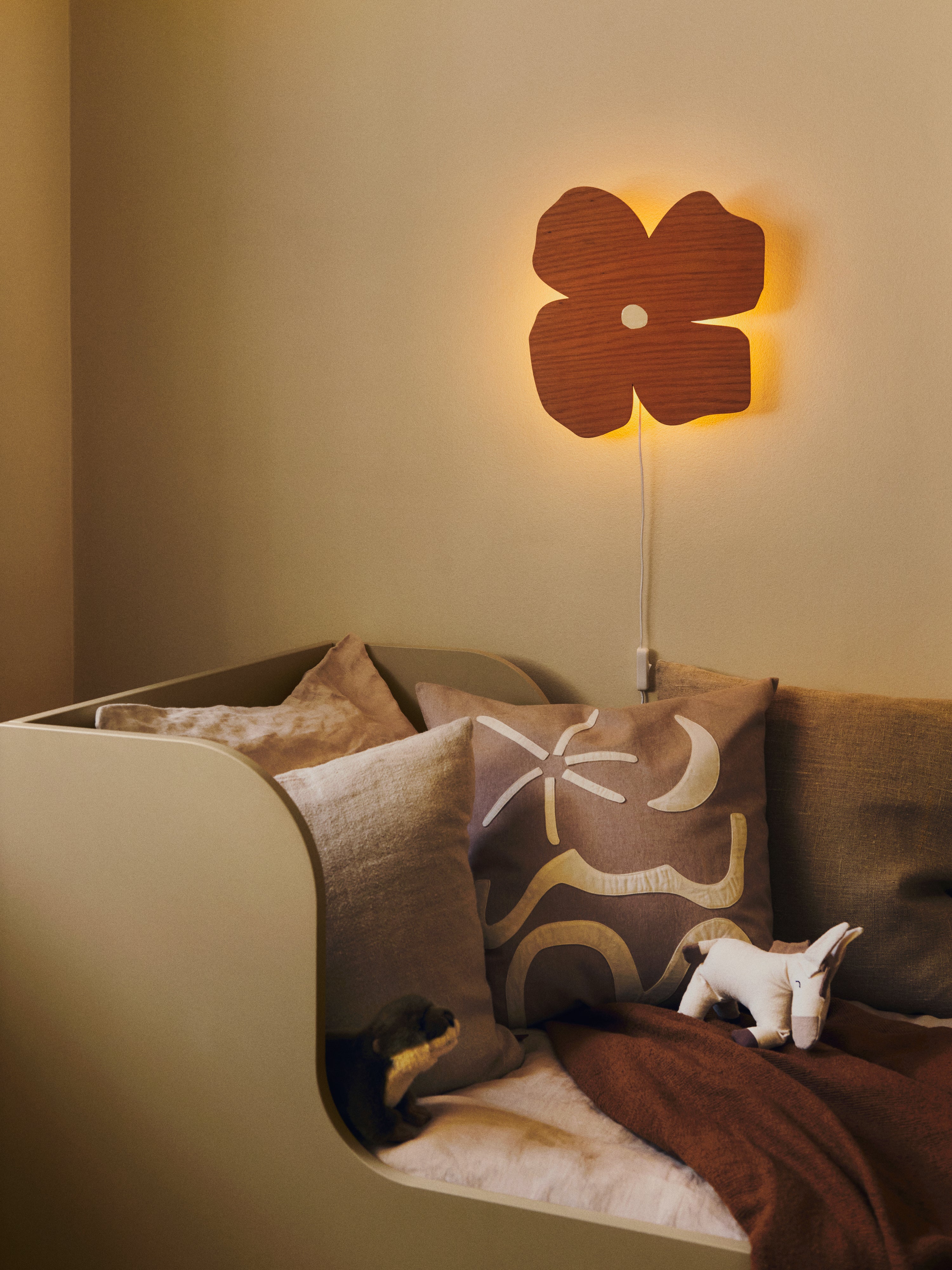 Kinderwandlampe POESIE braun