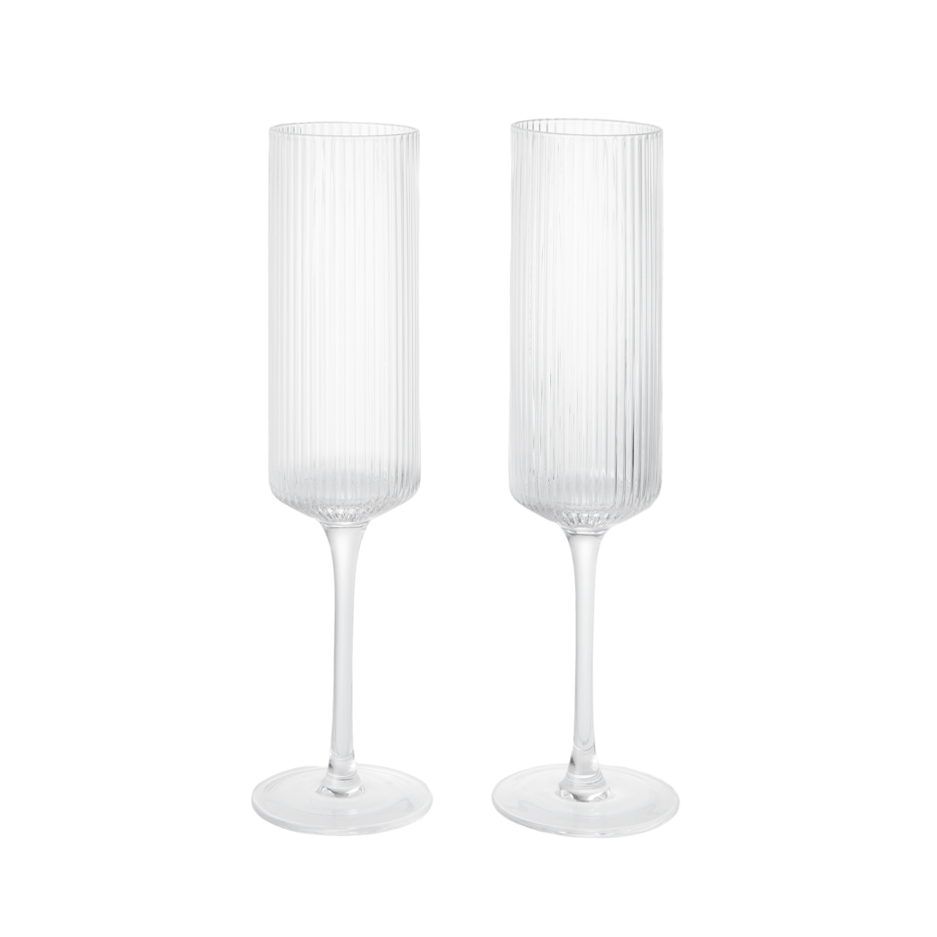 Zestaw kieliszków do szampana RIPPLE FLUTES szklany