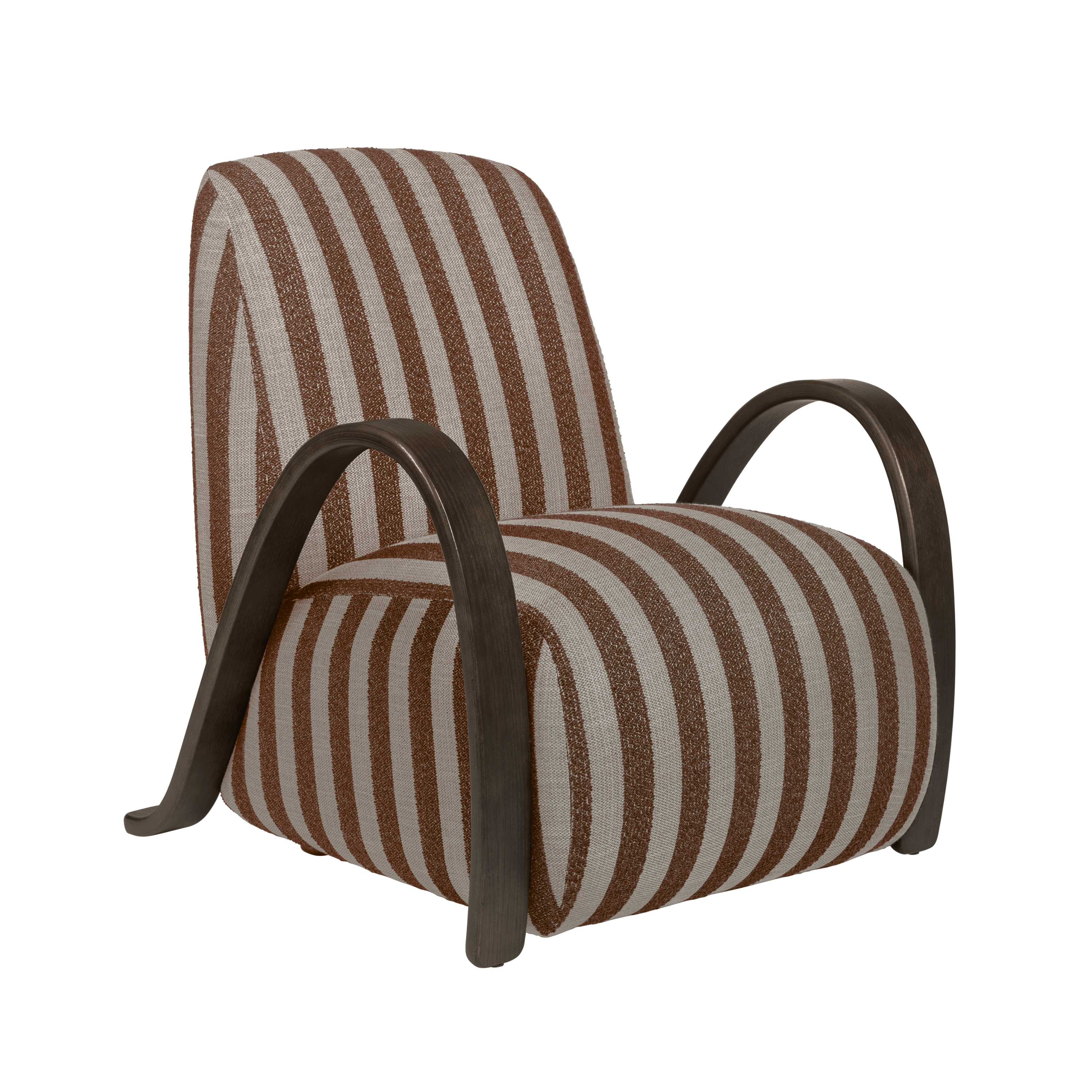 Fotel BUUR LOUNGE Louisiana czekoladowy z pisakowym