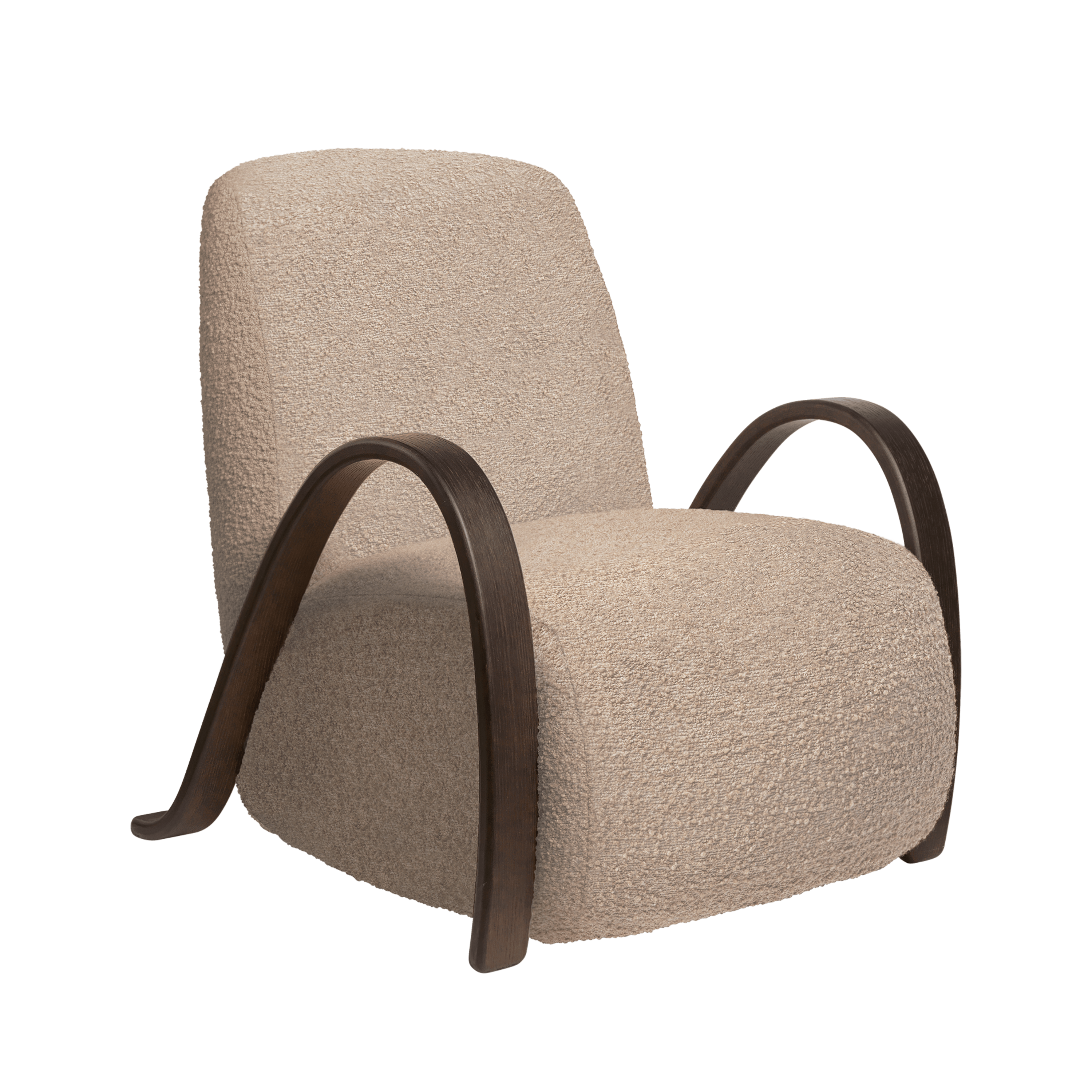 Sessel BUUR LOUNGE beige Boucle