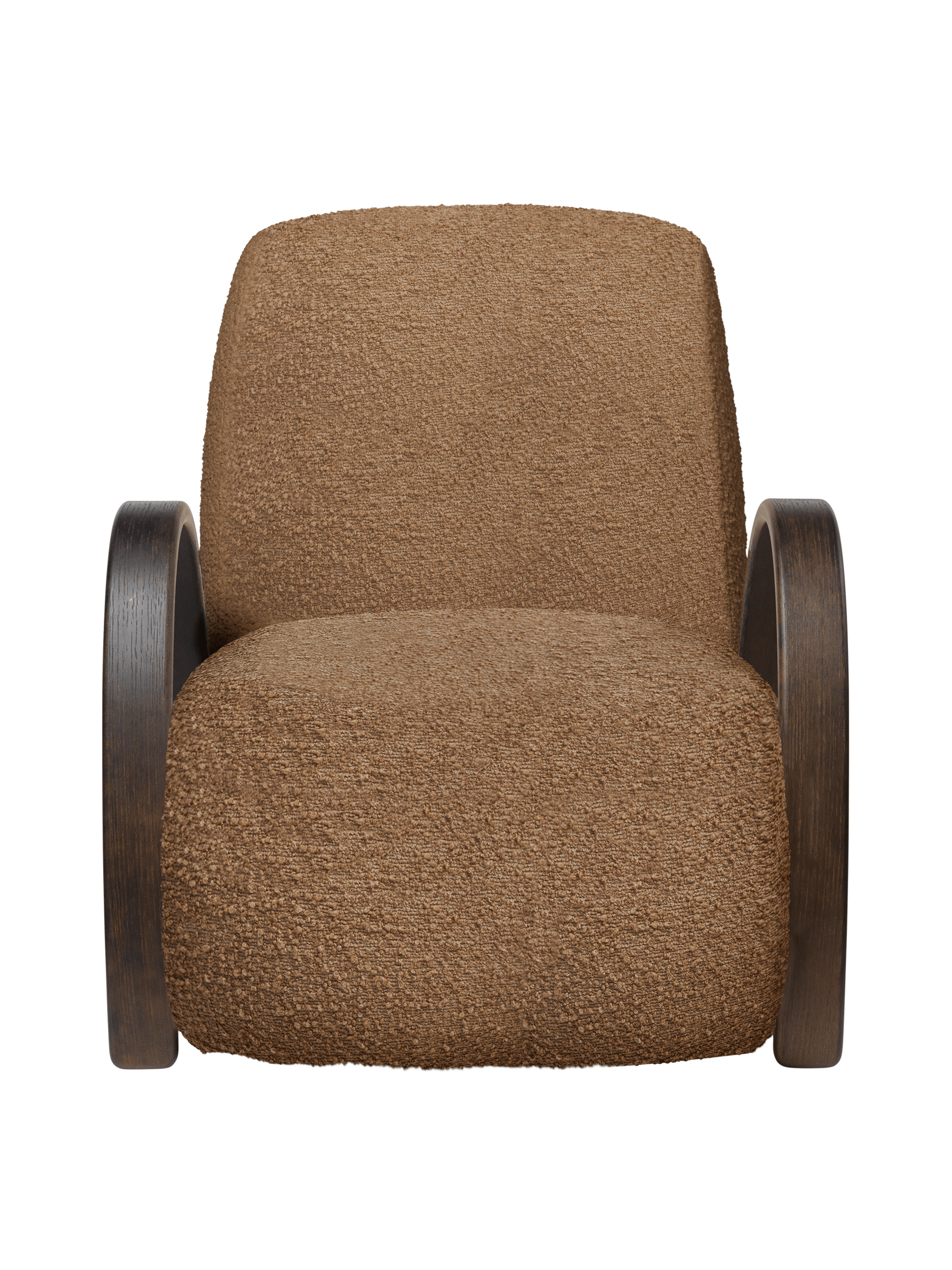 Fotel BUUR LOUNGE brązowy boucle