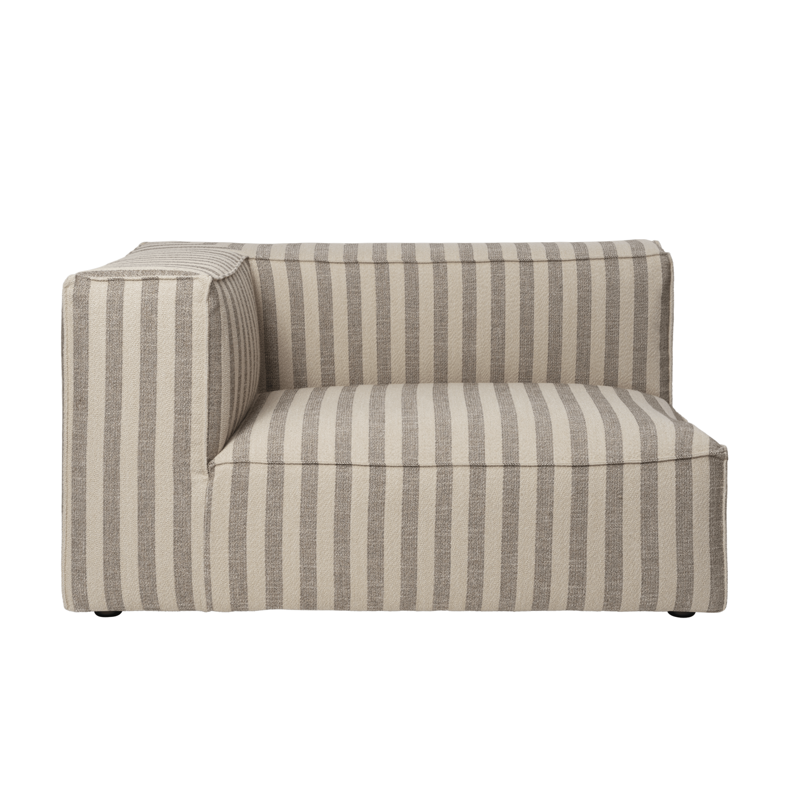 Modulares Sofa CATENA Louisiana - Endelement links sandfarben mit gebrochenem Weiß