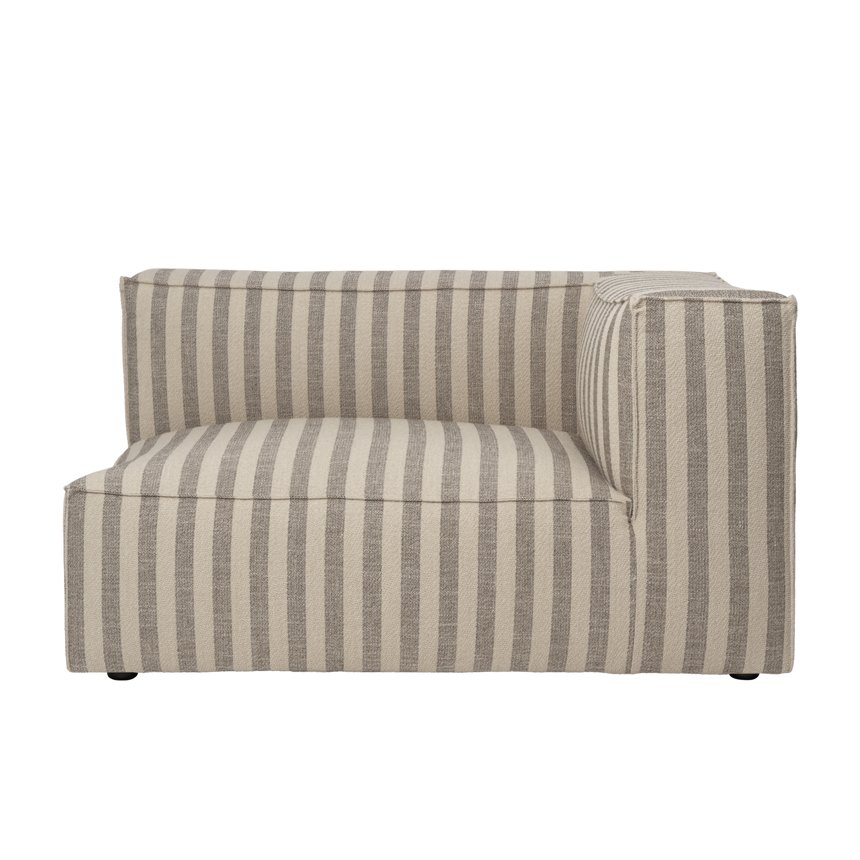 Sofa modułowa CATENA Louisiana - element końcowy prawostronny piaskowy ze złamanym białym