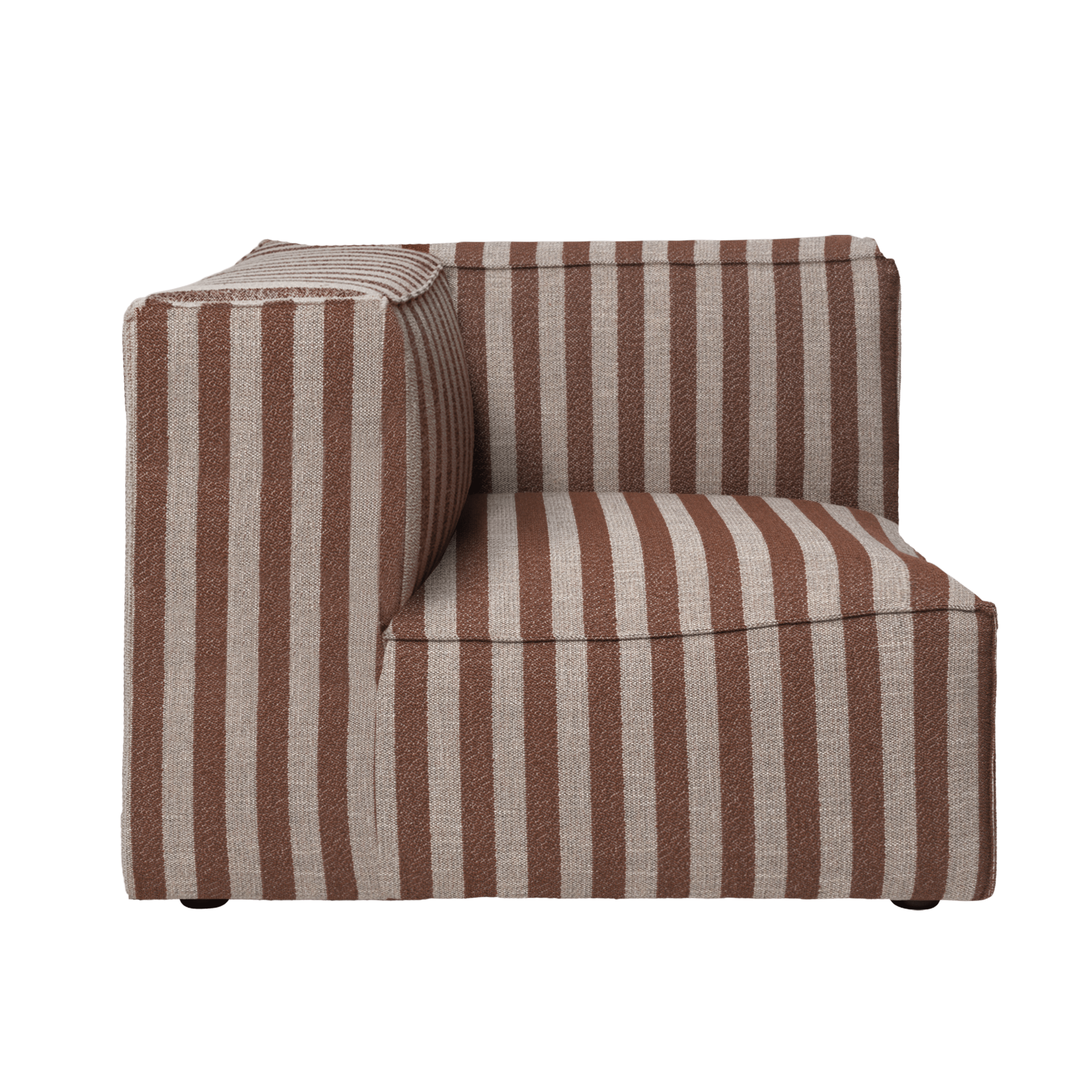 Sofa modułowa CATENA Louisiana - element narożny czekoladowy z piaskowym