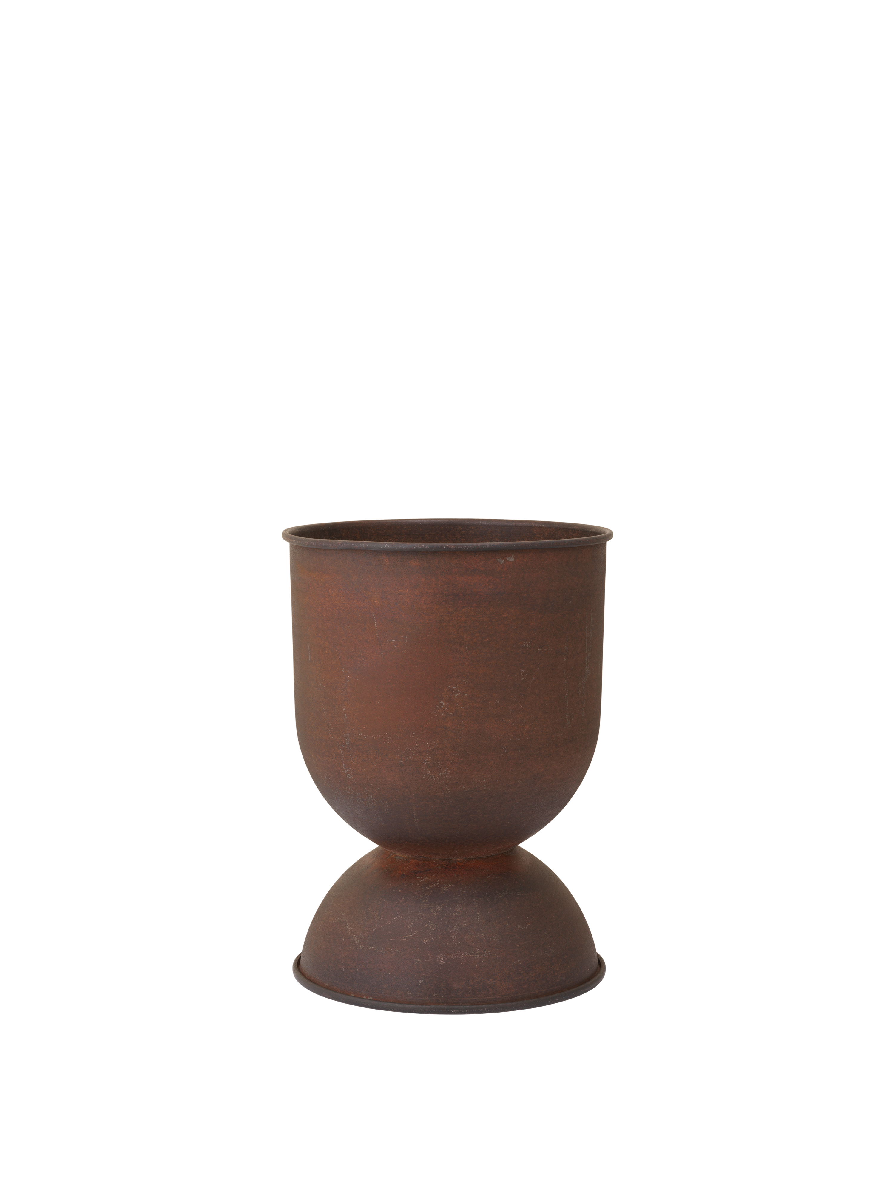Hourglass Planter Rusty Brown