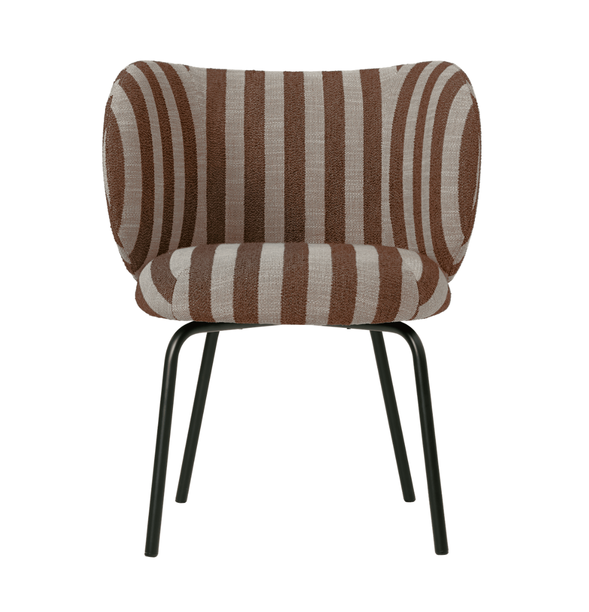 RICO Louisiana Armchair in Chocolate with Black Base