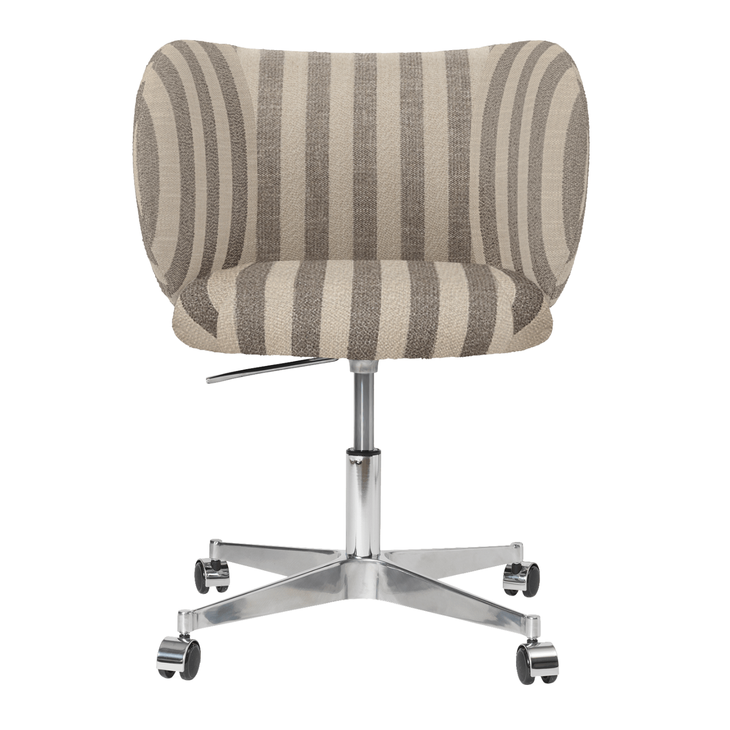 Bürostuhl mit Armlehnen und Rollenbasis RICO CASTORS Louisiana sandfarben mit gebrochenem Weiß