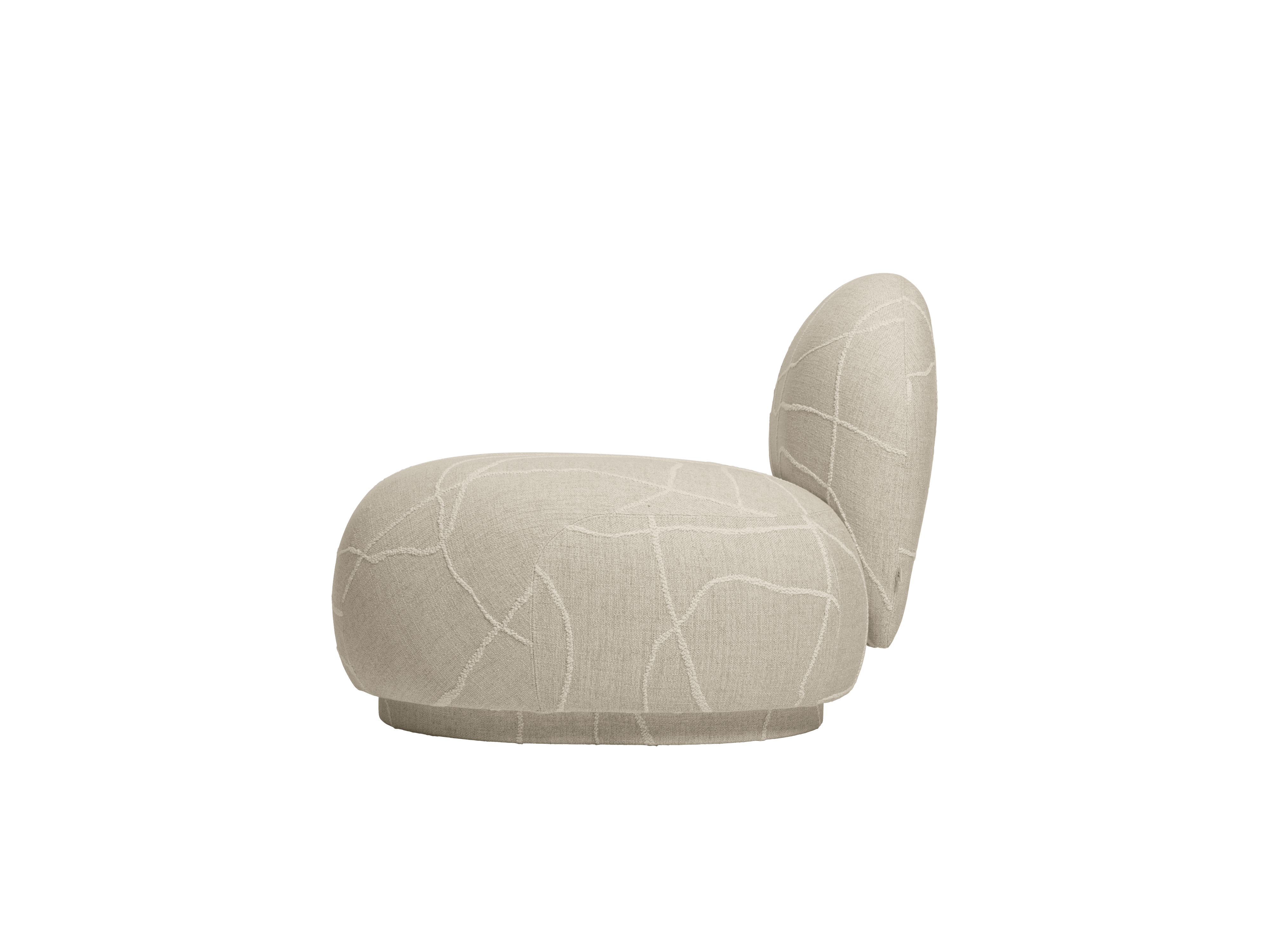 Sofa modułowa RICO Can Lis - element końcowy otwarty prawostronny piaskowy z białym