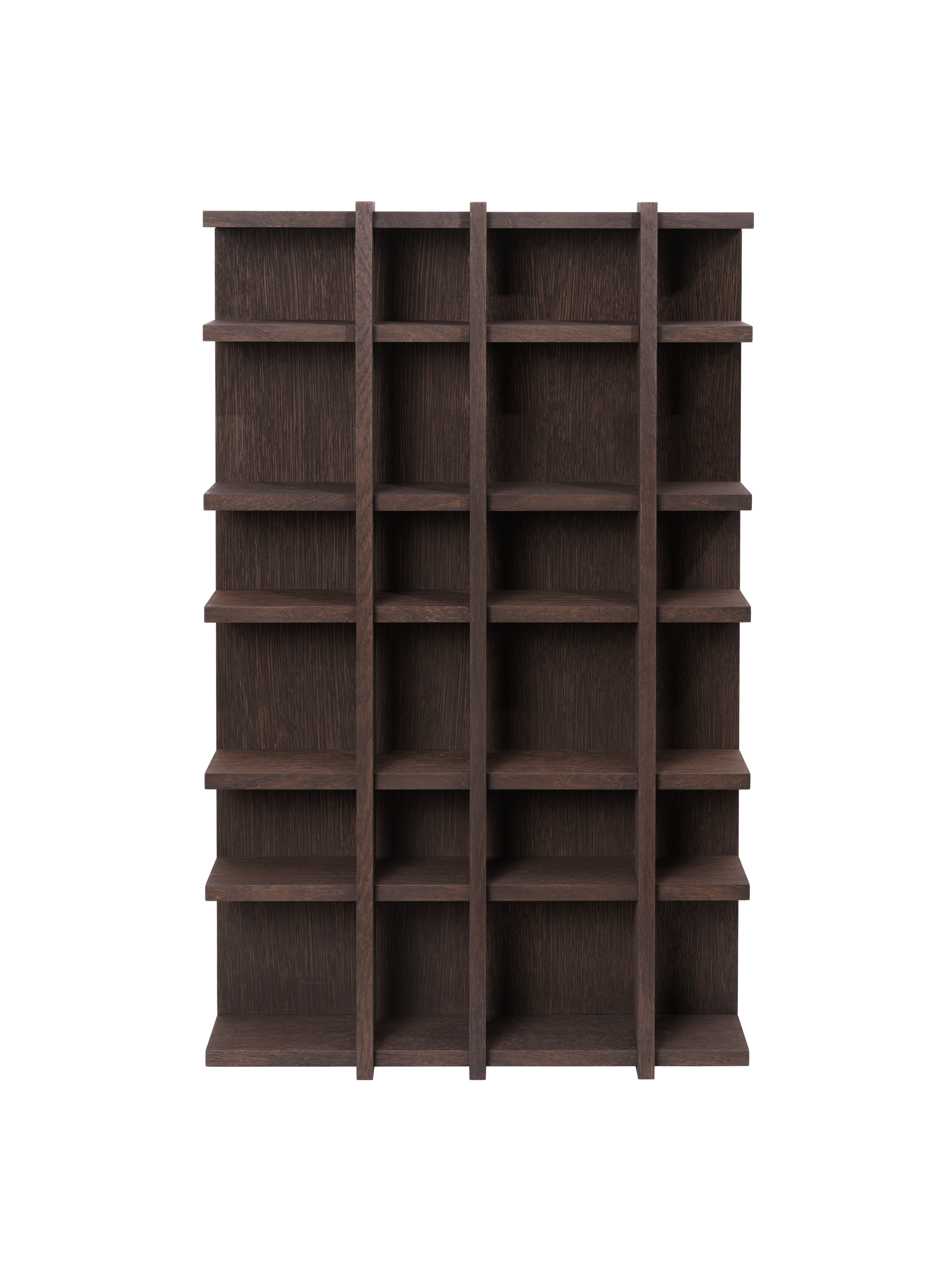 Półka ścienna TILEM ciemnobrązowy fornir dębowy