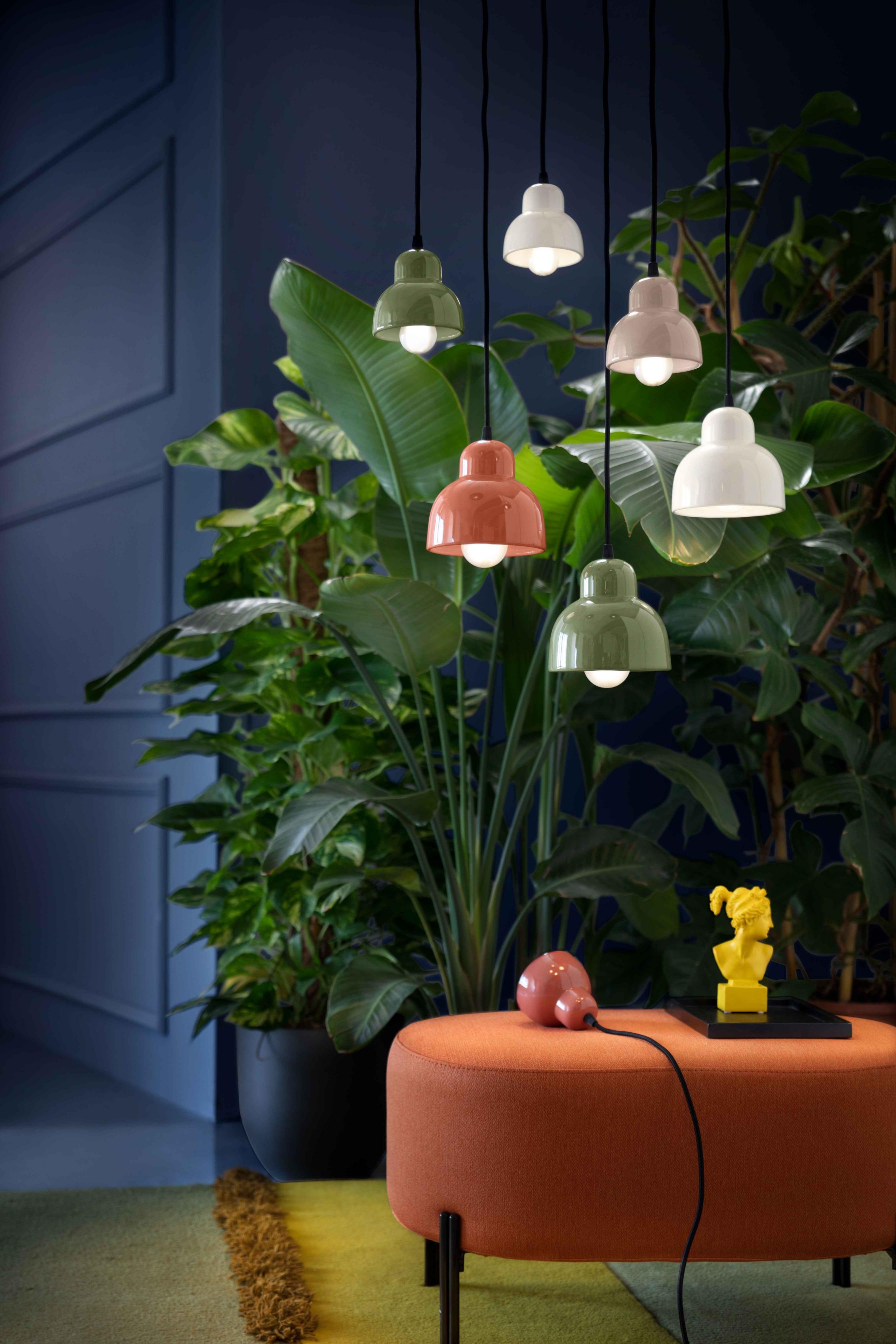 Lampa wisząca ceramiczna BERIMBAU kremowy