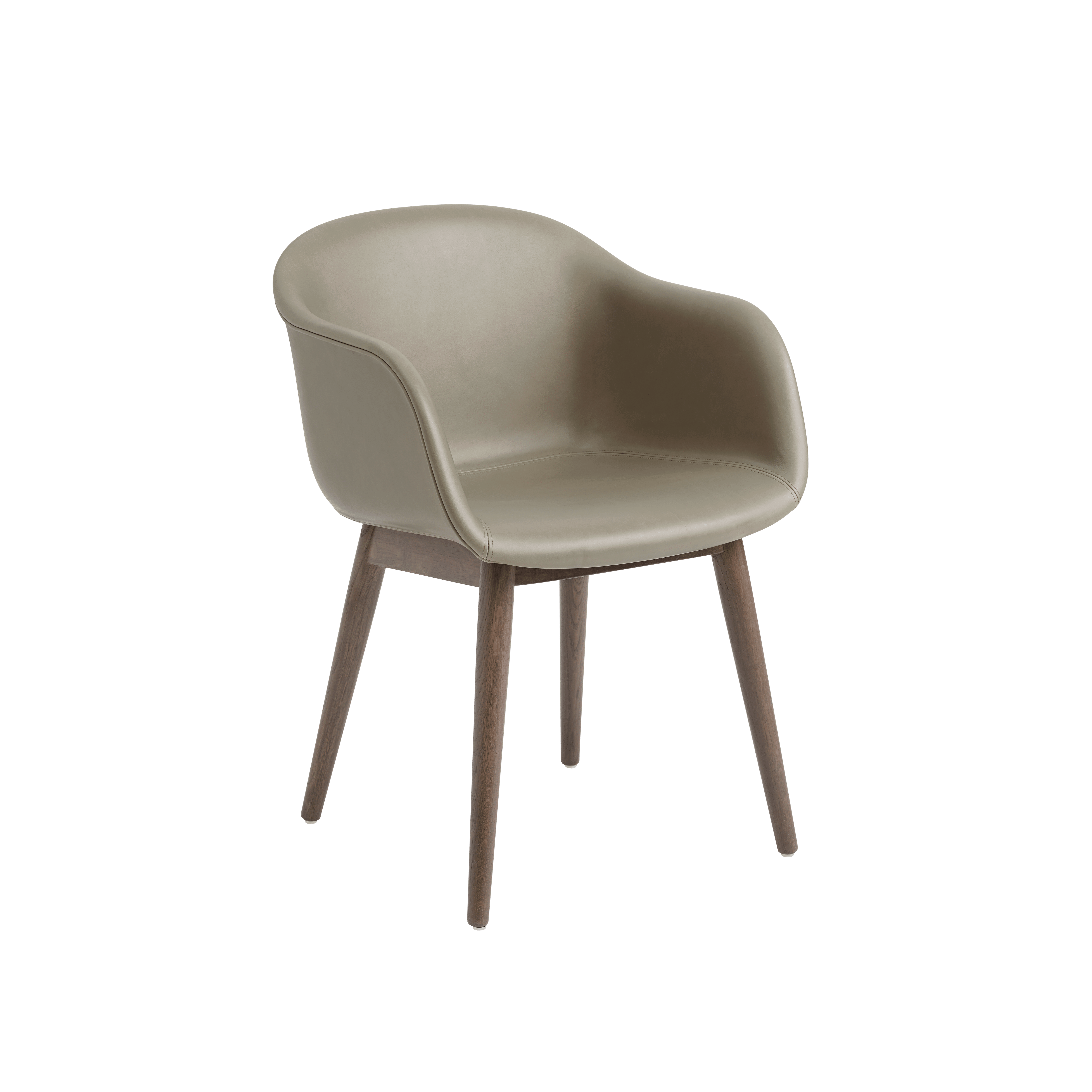 FIBER Armchair with Wooden Base - Customizable