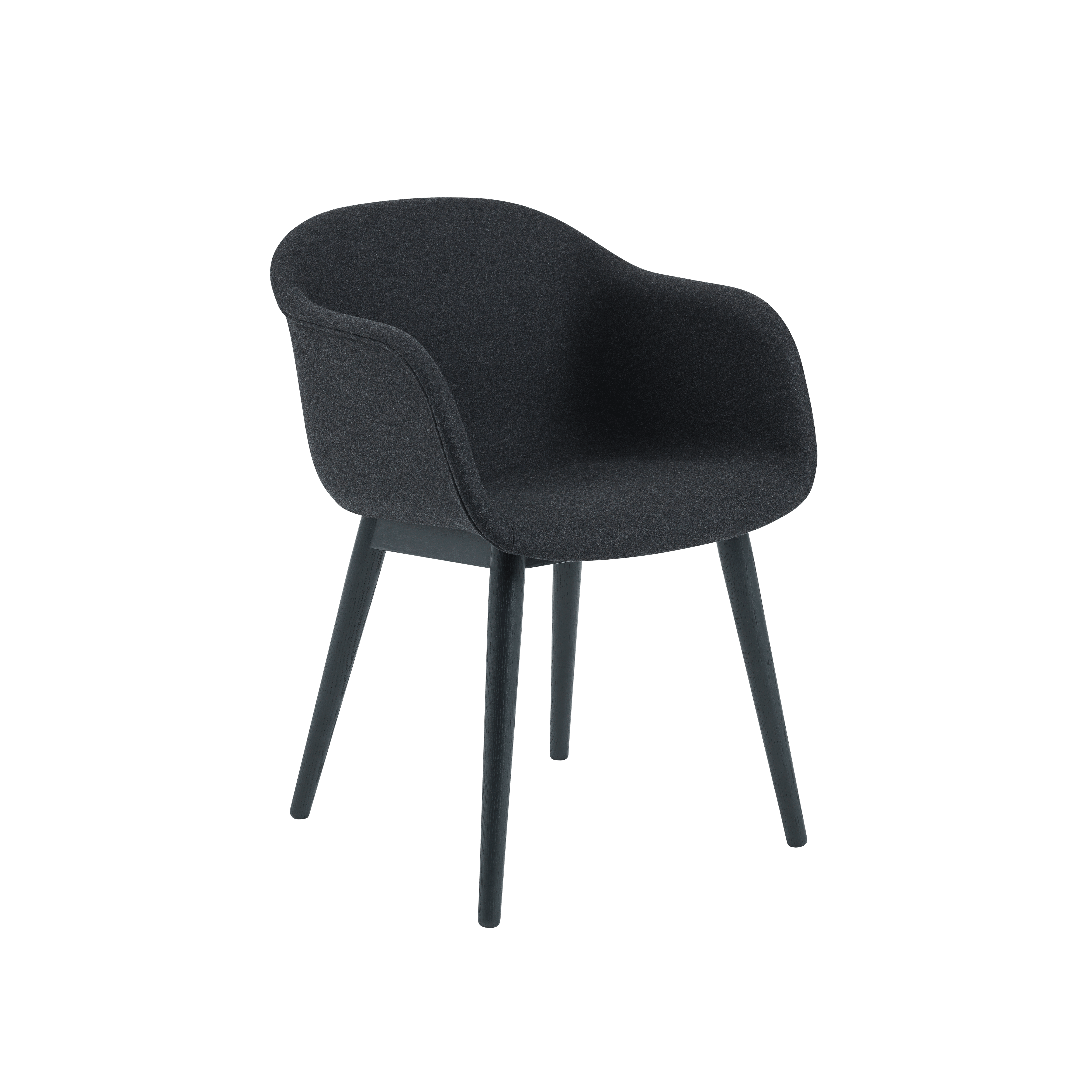 FIBER Armchair with Wooden Base - Customizable