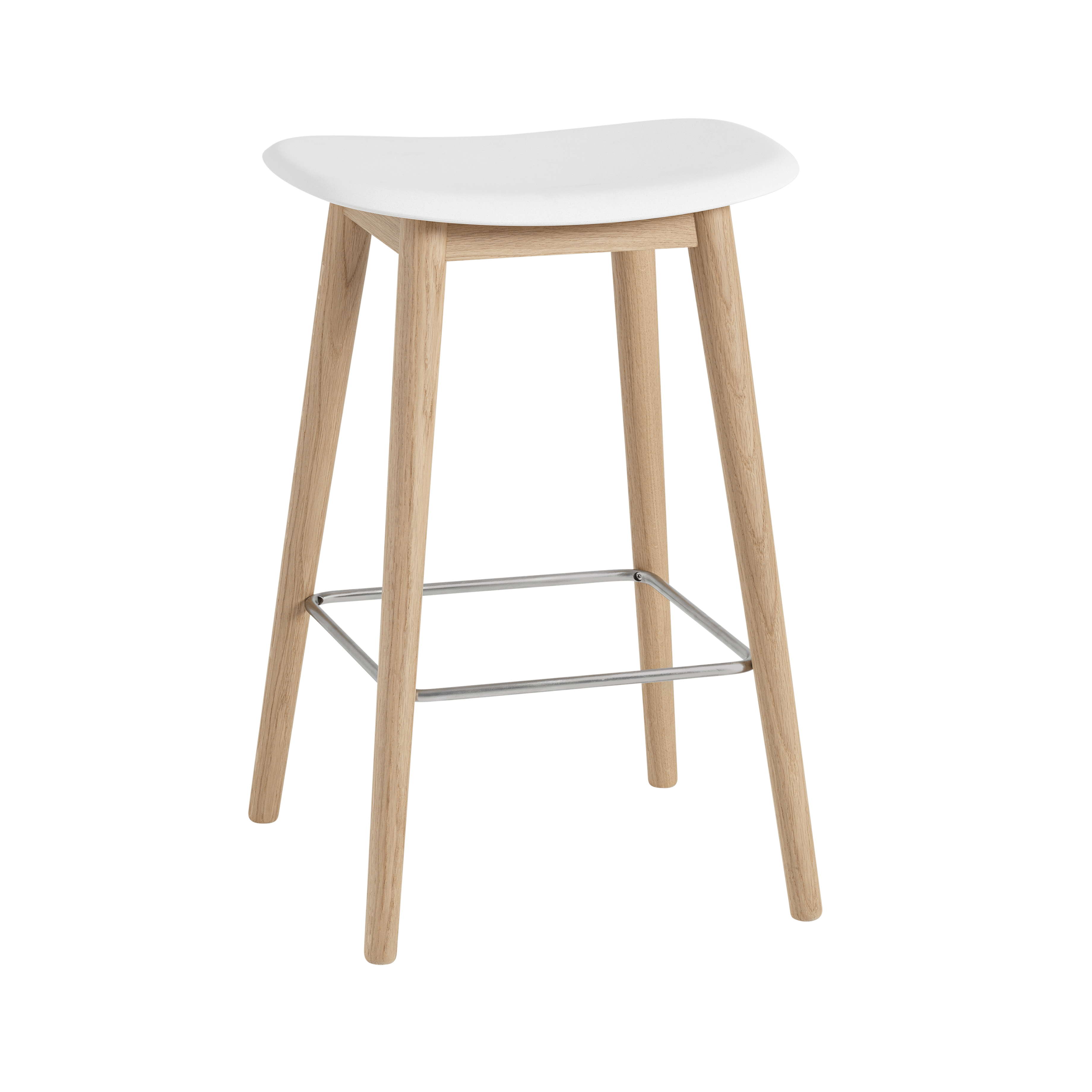 Personalisierter FIBER Hocker mit Holzuntergestell