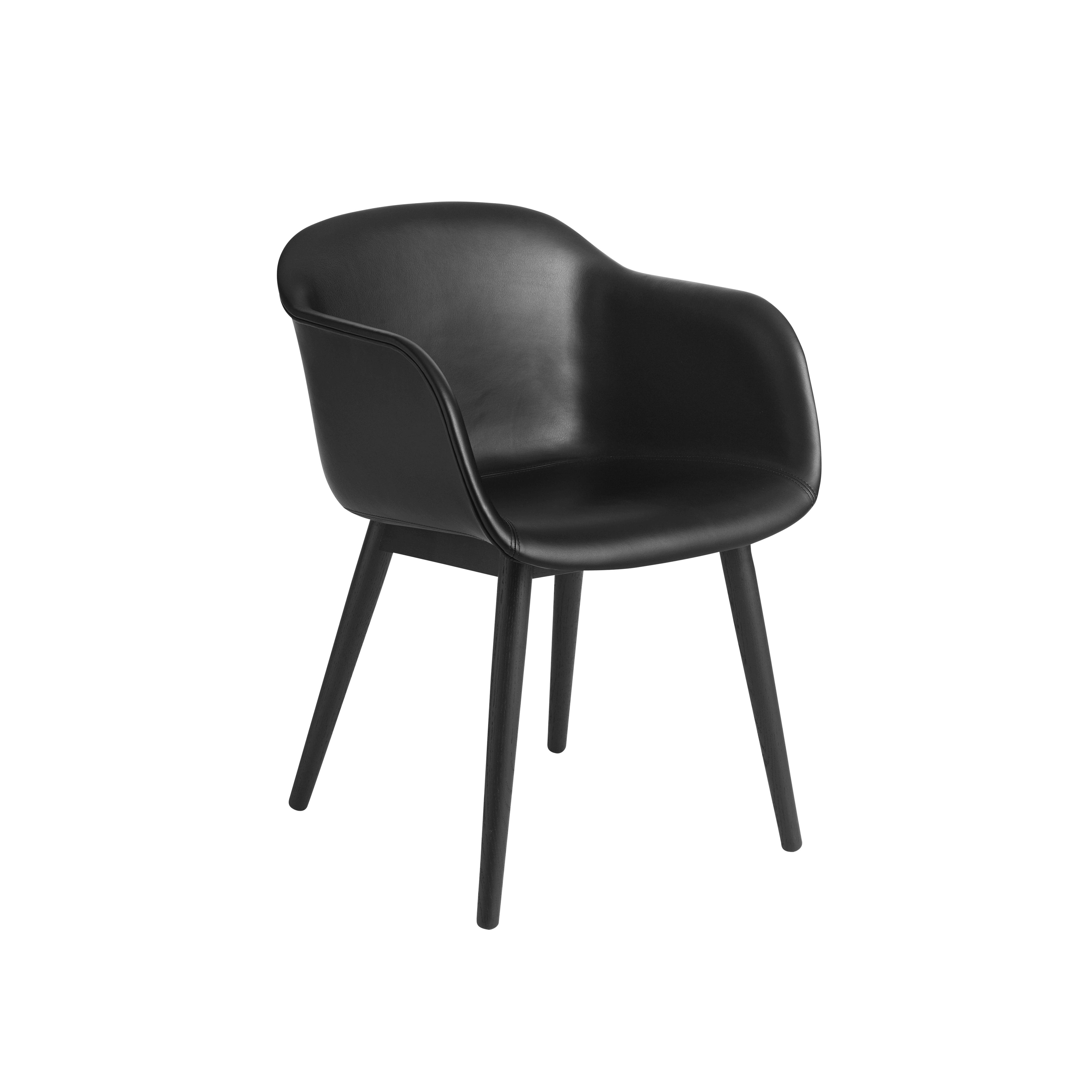 FIBER Armchair with Wooden Base - Customizable