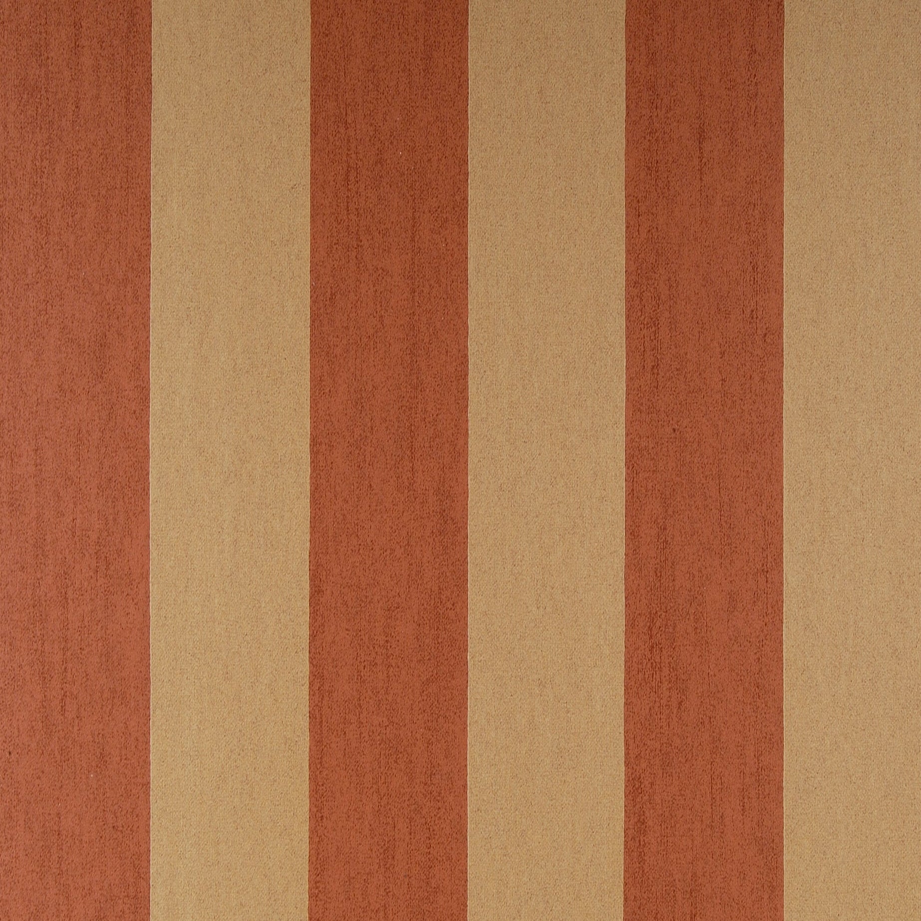Structural wallpaper imitating canvas with a striped pattern in orange and yellow