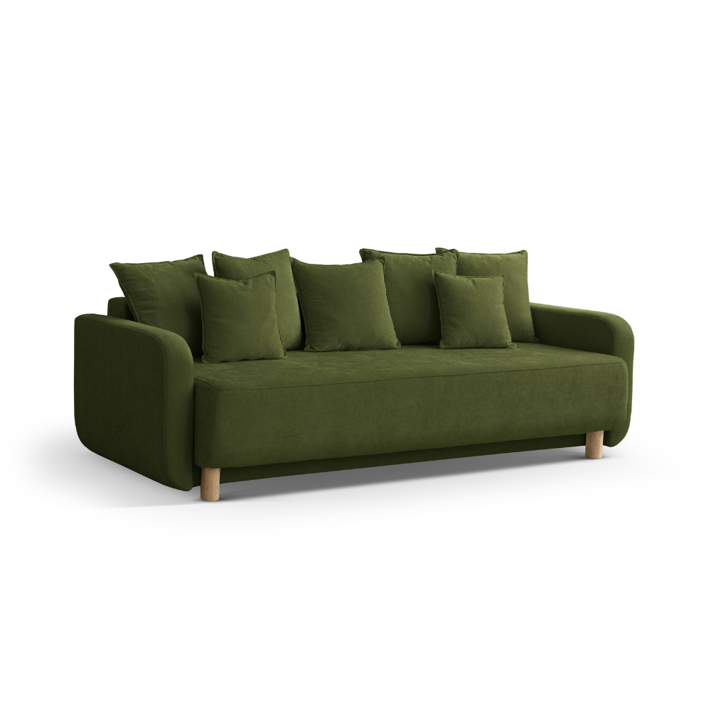 Sofa mit Schlaffunktion ELEN grün Chenille