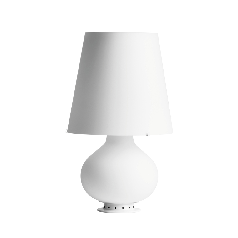 Lampa stołowa FONTANA 1853 białe satynowe szkło dmuchane