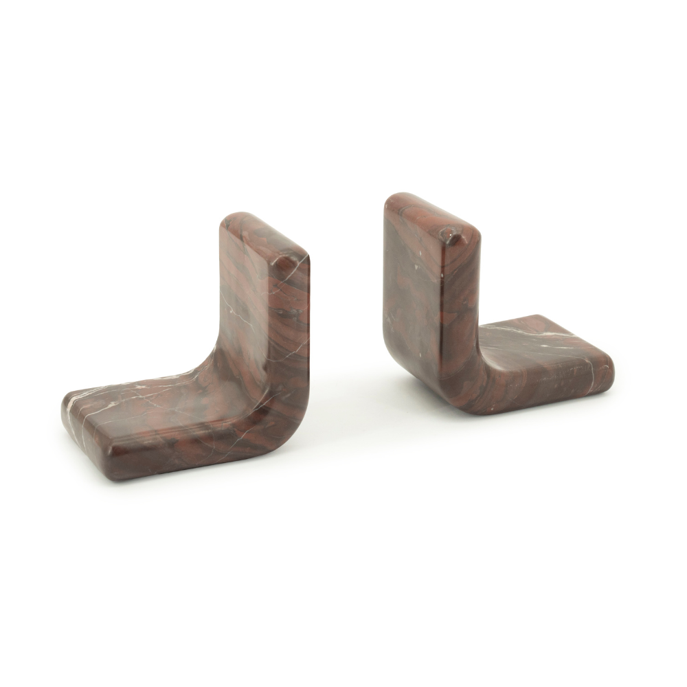 VERDE Bookend brown marble