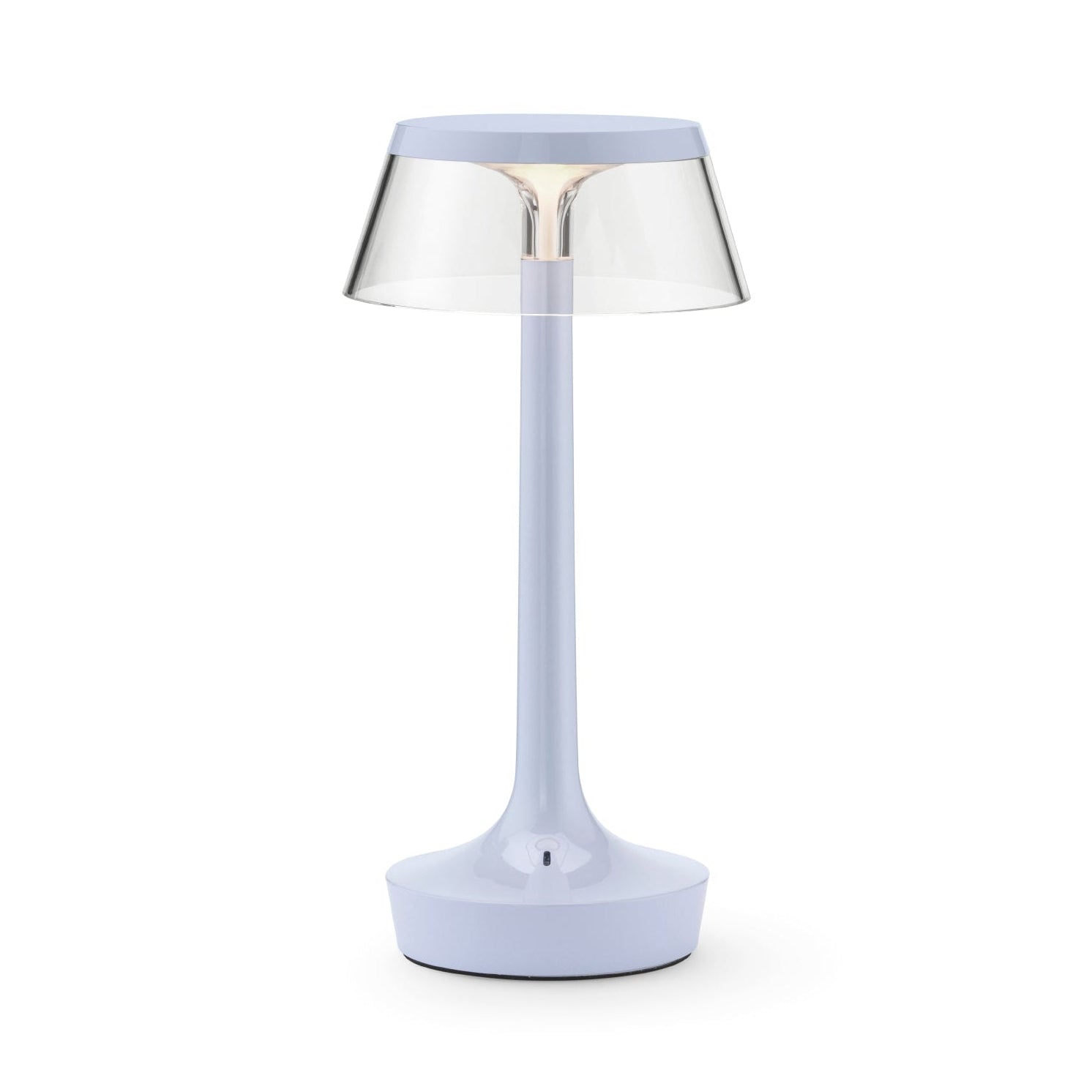 Tragbare Lampe BON JOUR UNPLUGGED blau mit transparentem Schirm