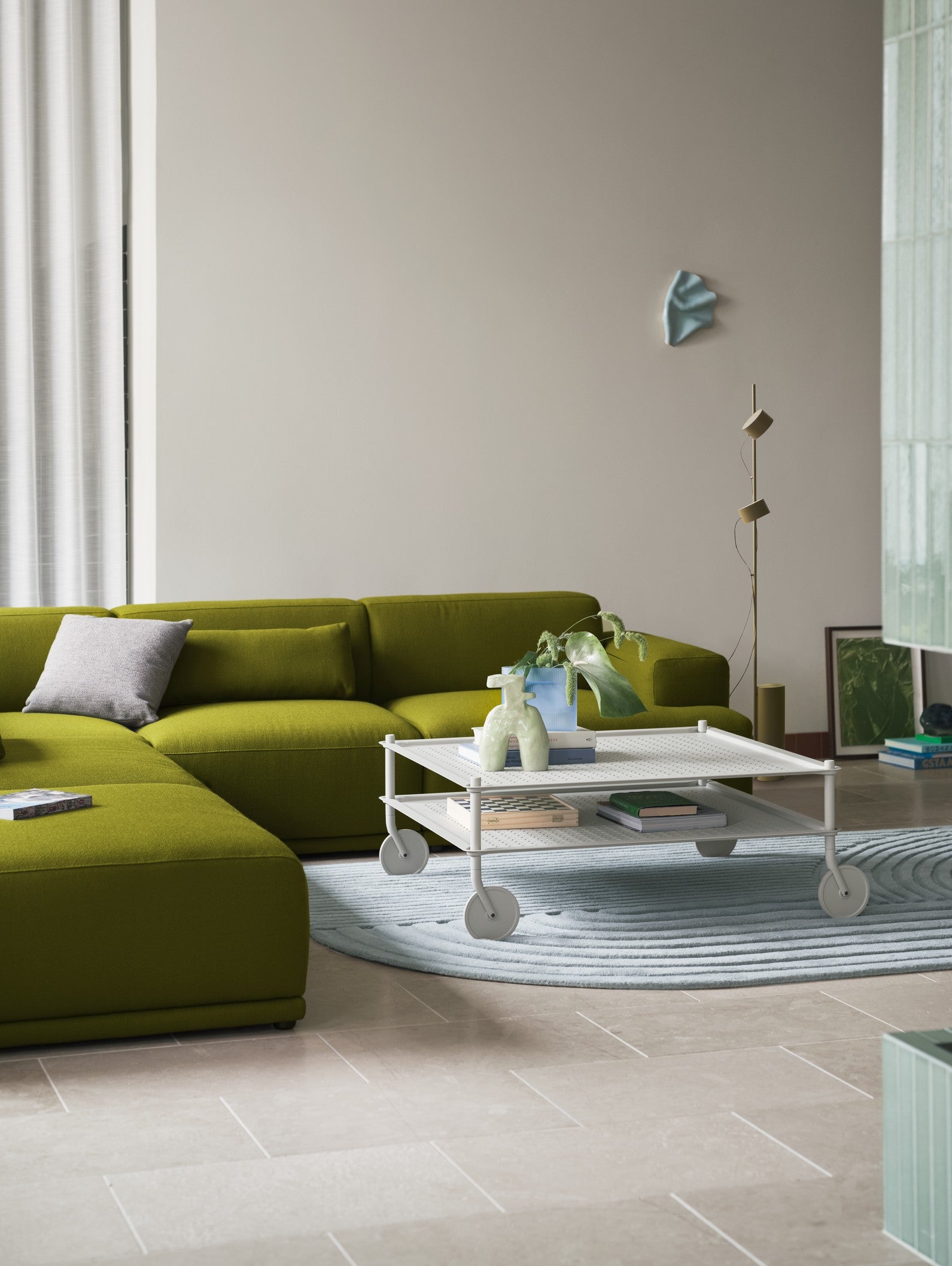 POST floor lamp brown-green