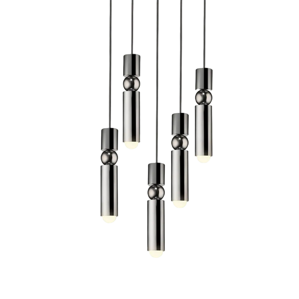 Lampa wisząca 5-punktowa FULCRUM chromowany