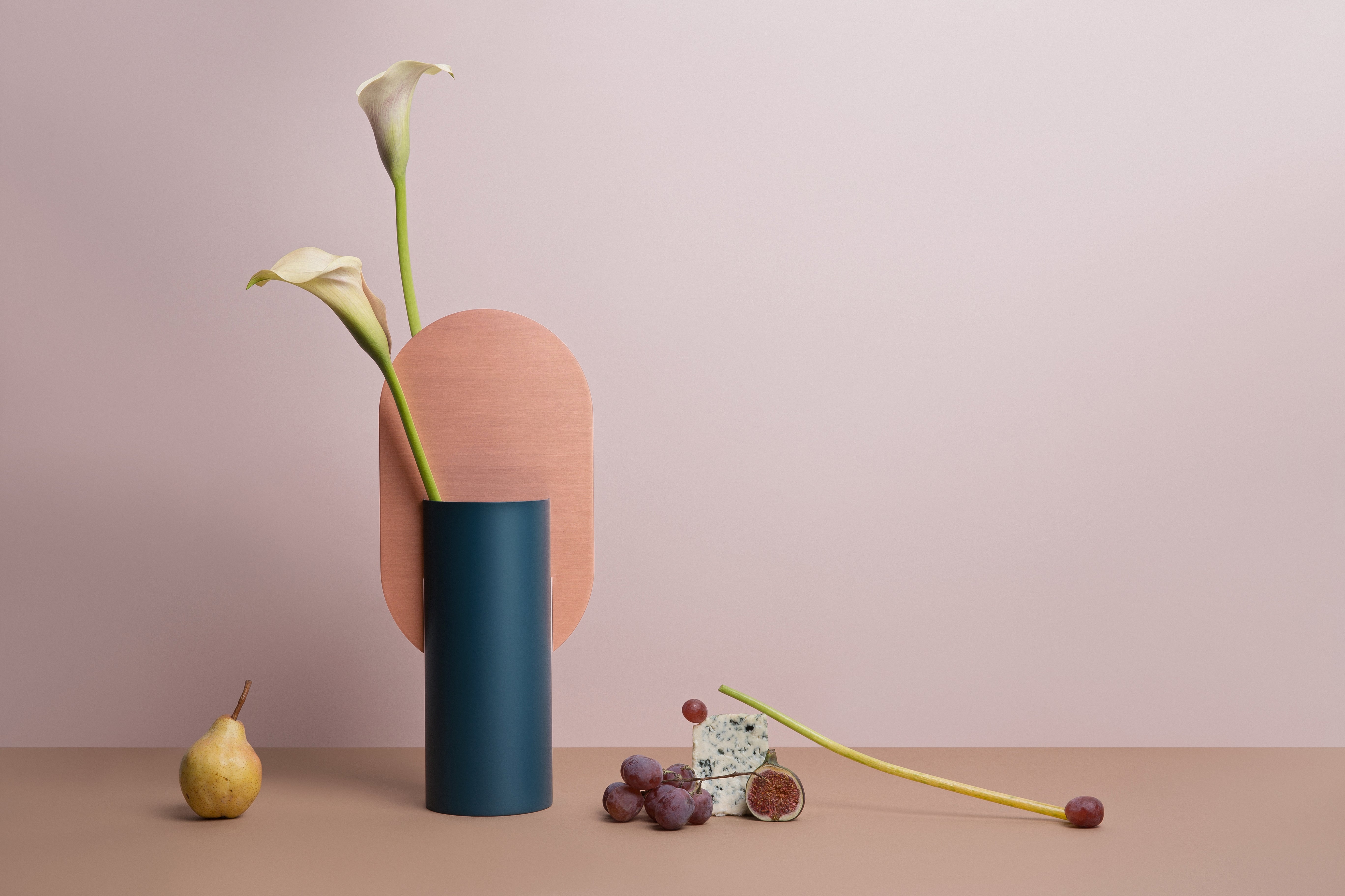 GENKE vase blue with copper