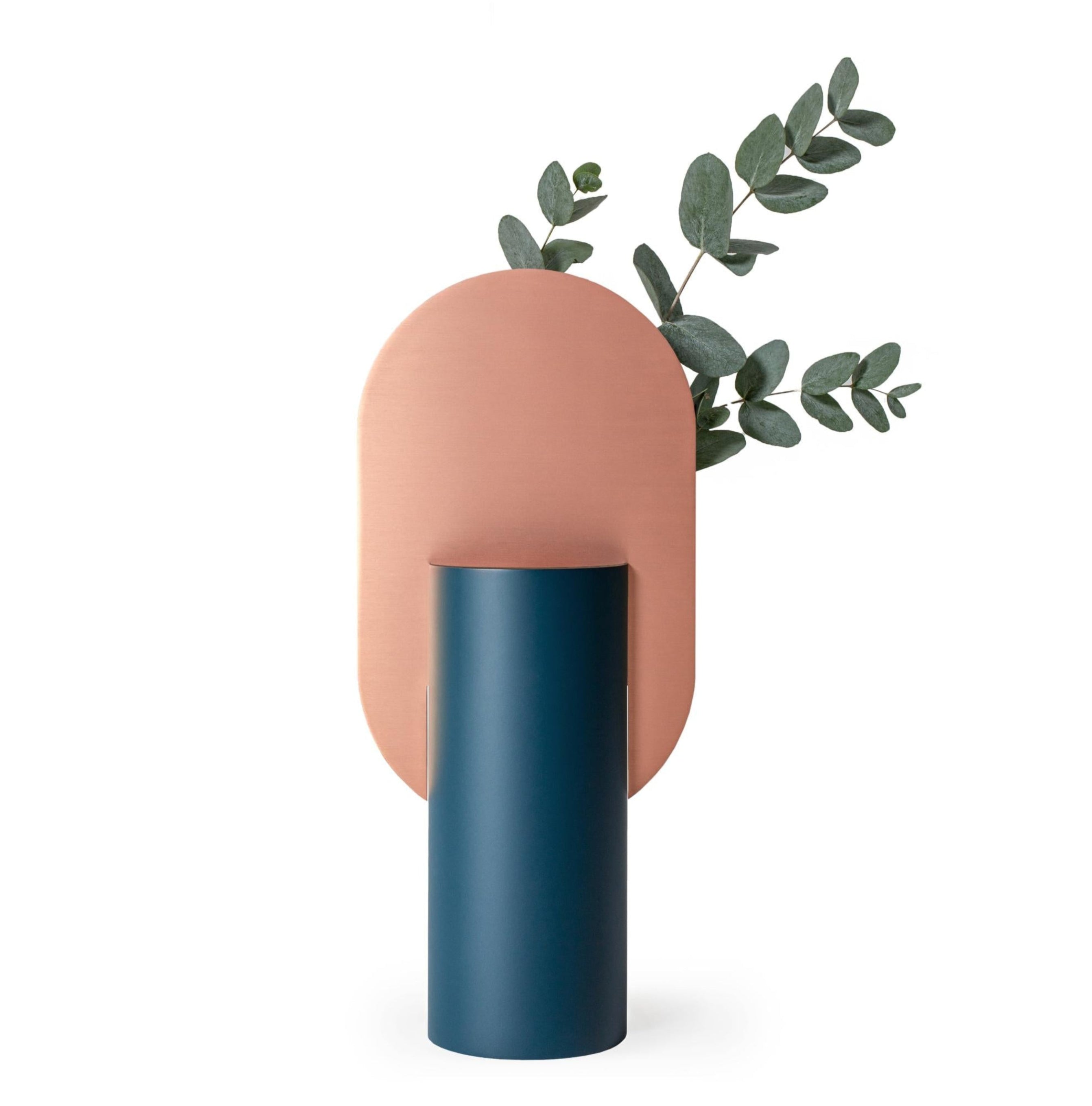 GENKE vase blue with copper