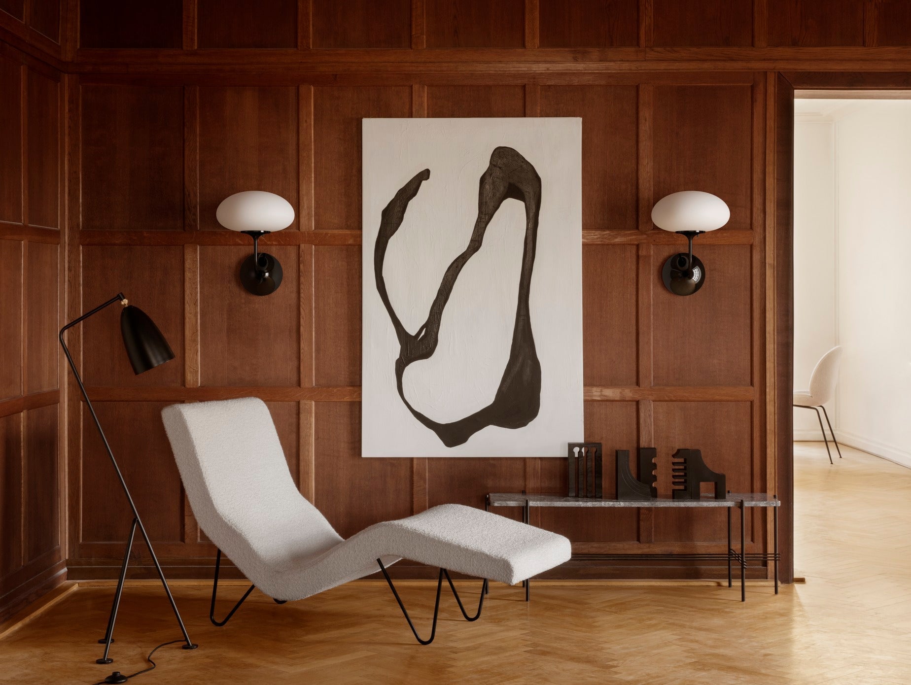GRÄSHOPPA brown tripod reading floor lamp