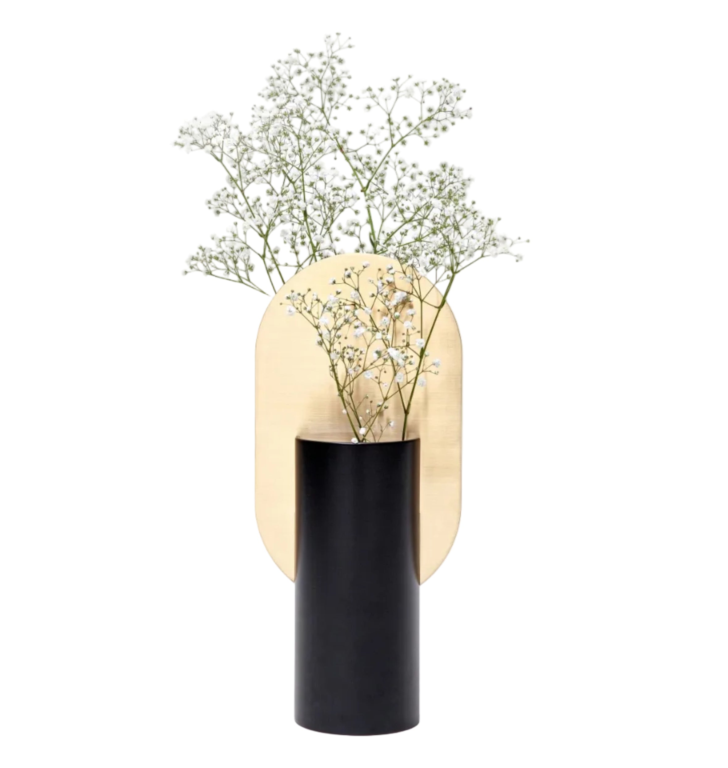 GENKE Black Vase with Brass