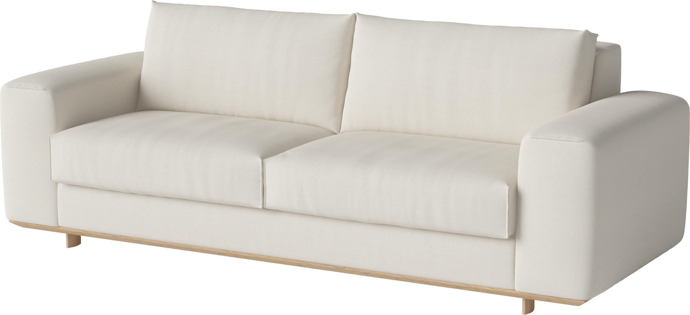 Sofa rozkładana 2,5-osobowa GEST podstawa z bielonego drewna dębowego