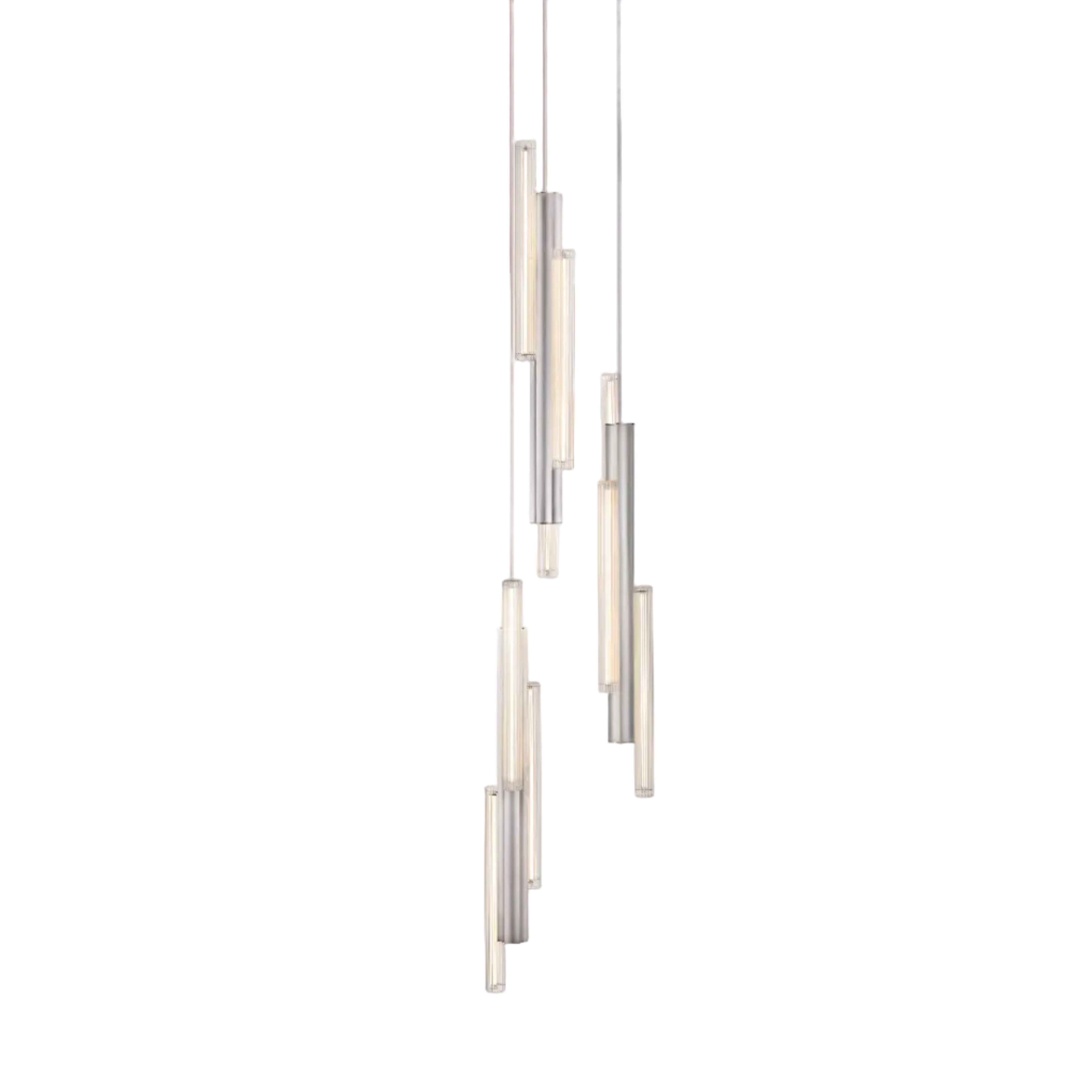 Lampa wisząca 3-punktowa HAIL szczotkowany srebrny