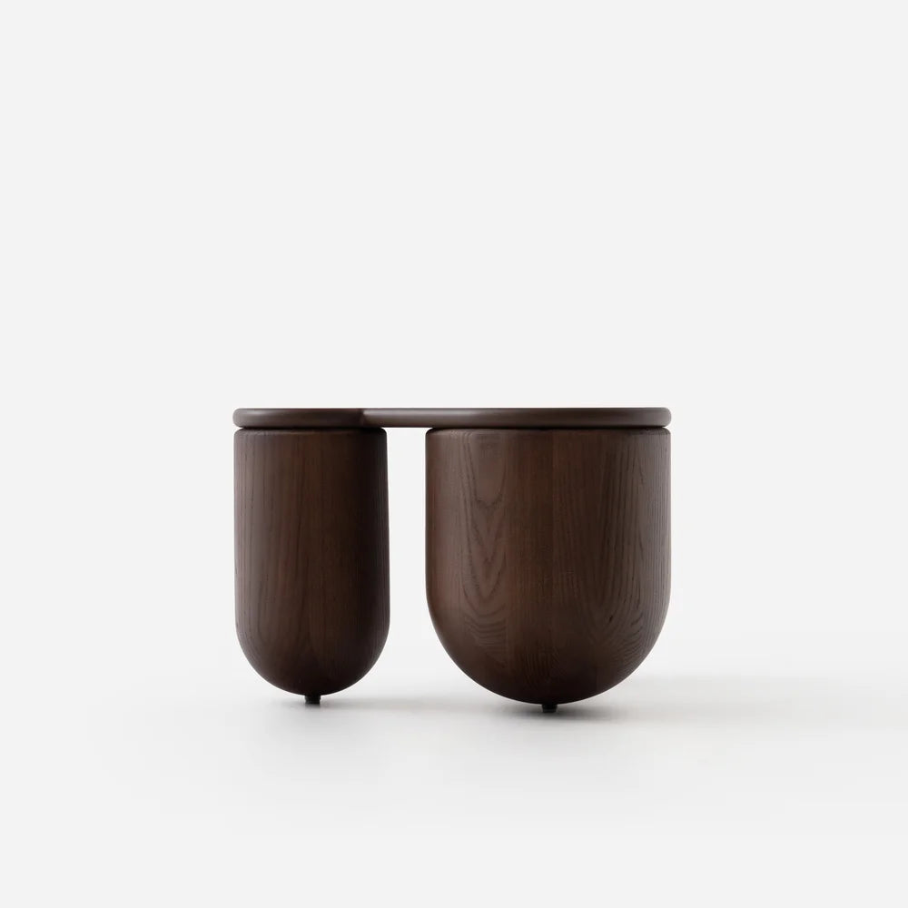 Stolik kawowy HELLO 2 brązowy jesion