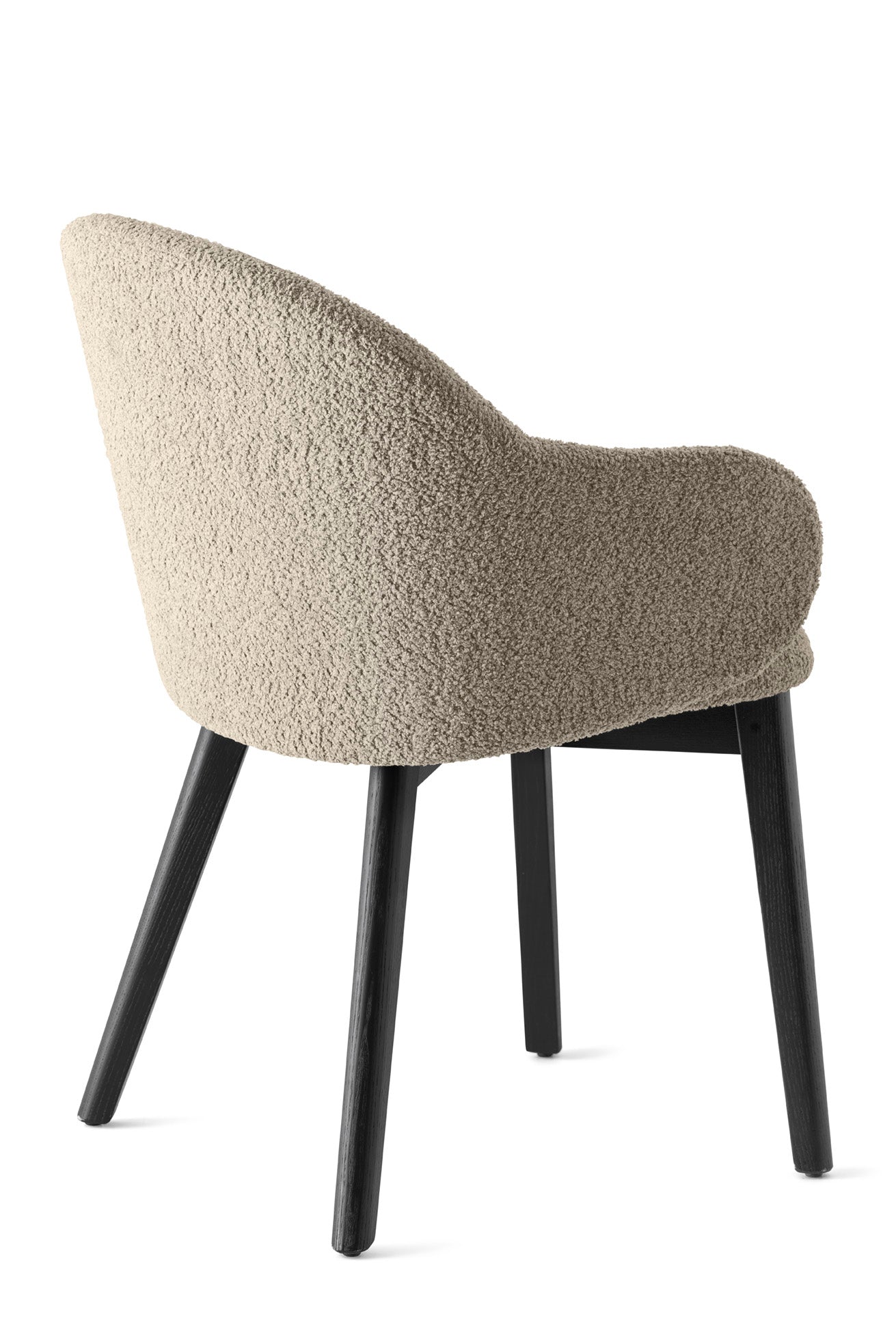 Sessel mit Armlehnen HOLLY FAB gepolstert mit schwarzem Holzgestell