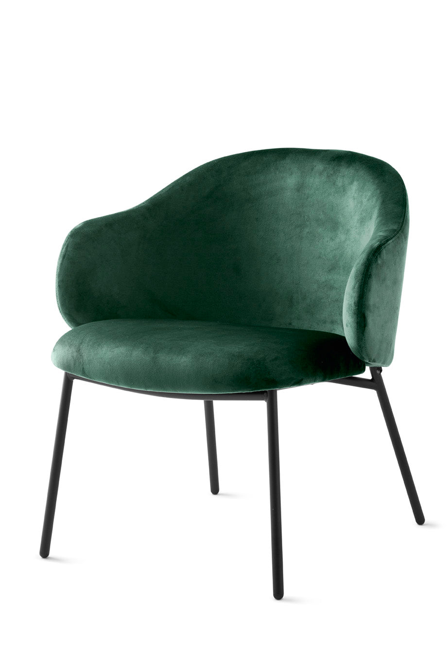 Sessel HOLLY gepolstert mit schwarzem Gestell