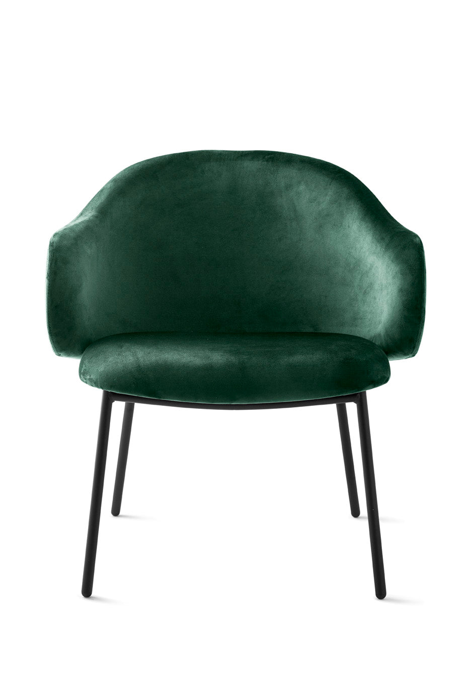 Sessel HOLLY gepolstert mit schwarzem Gestell