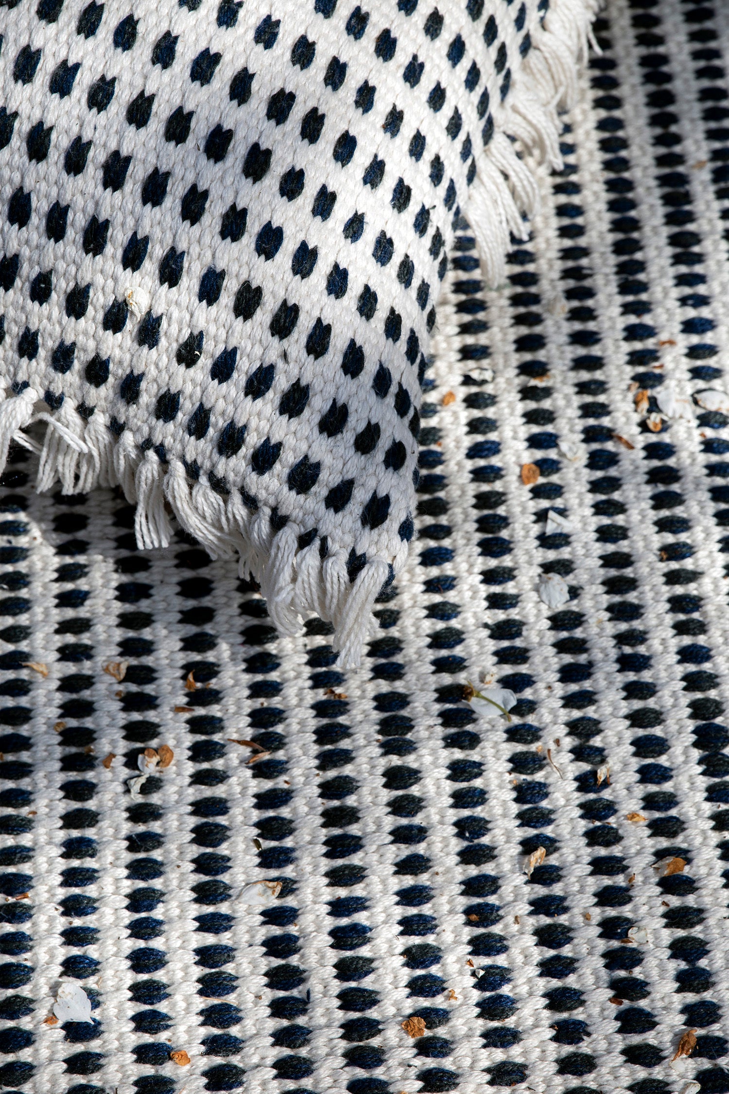 Decorative Pillow WAY Broken White with Blue Dots