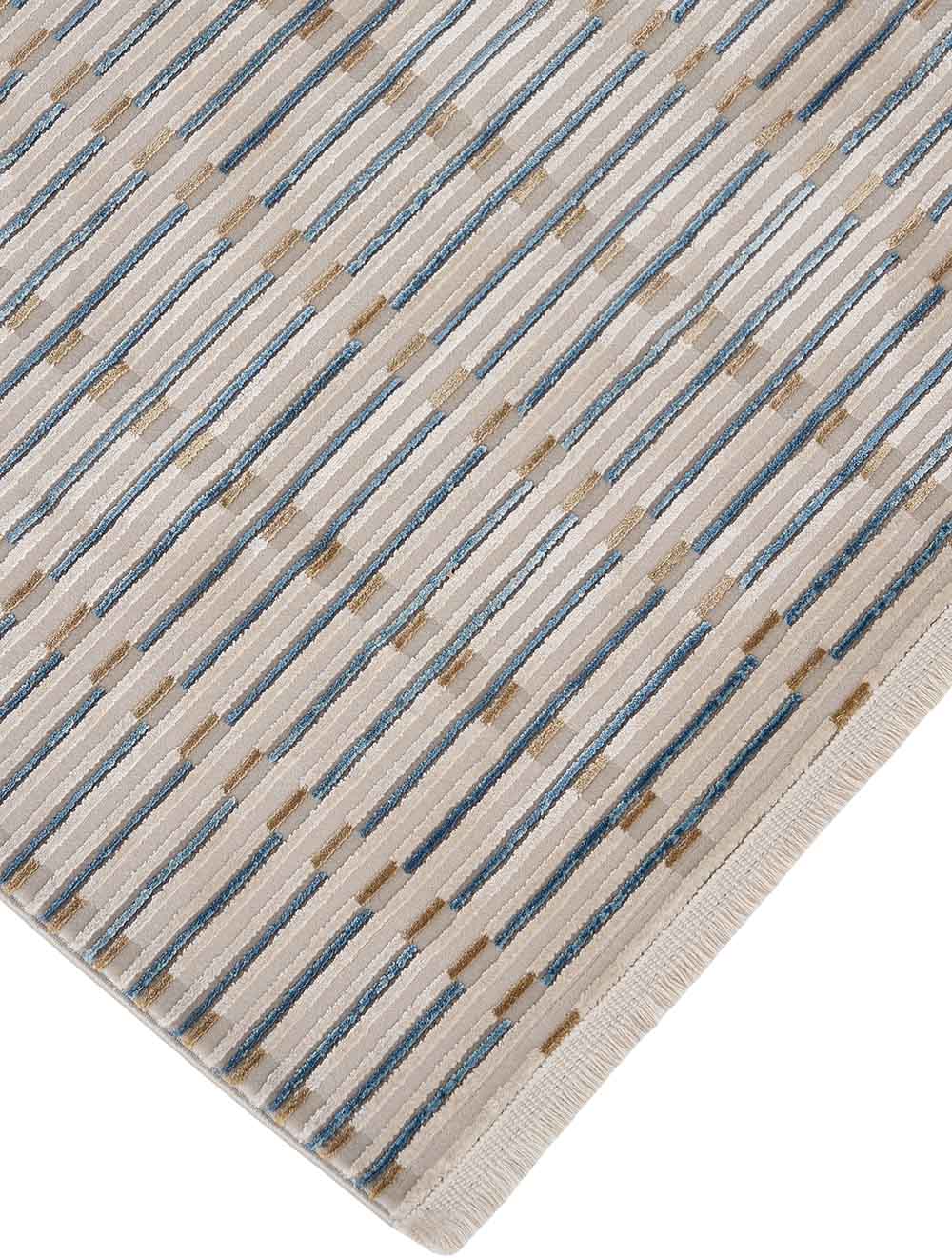 Teppich BLUE SHUTTER beige mit Blau