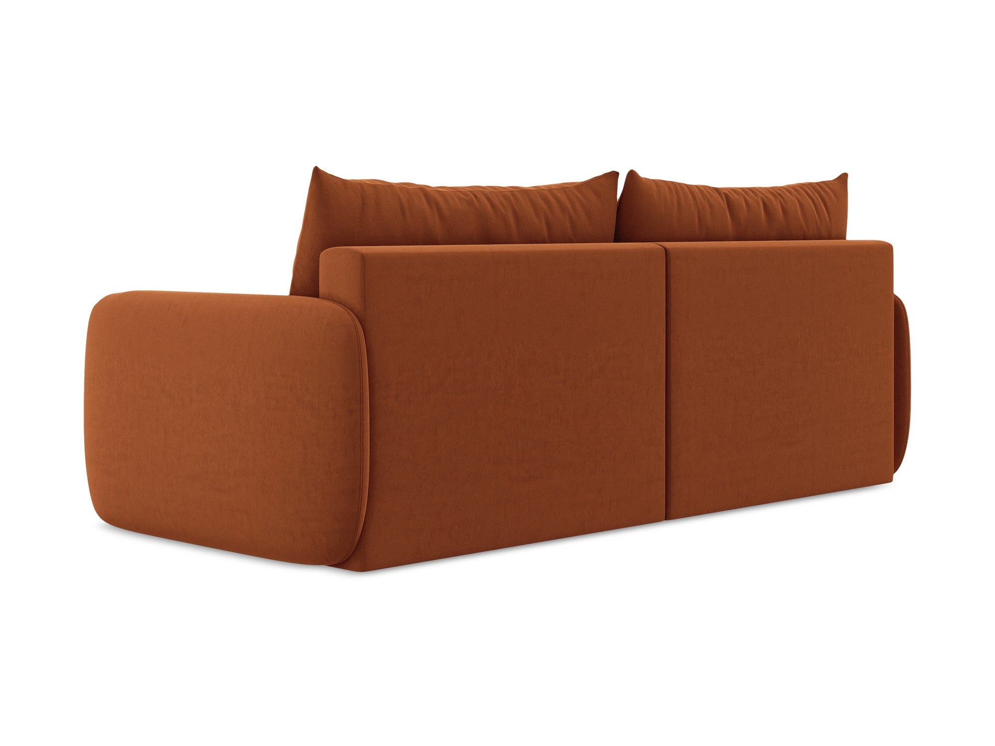 Sofa aus Samt für 3 Personen mit Schlaf-Funktion KALENA terrakotta