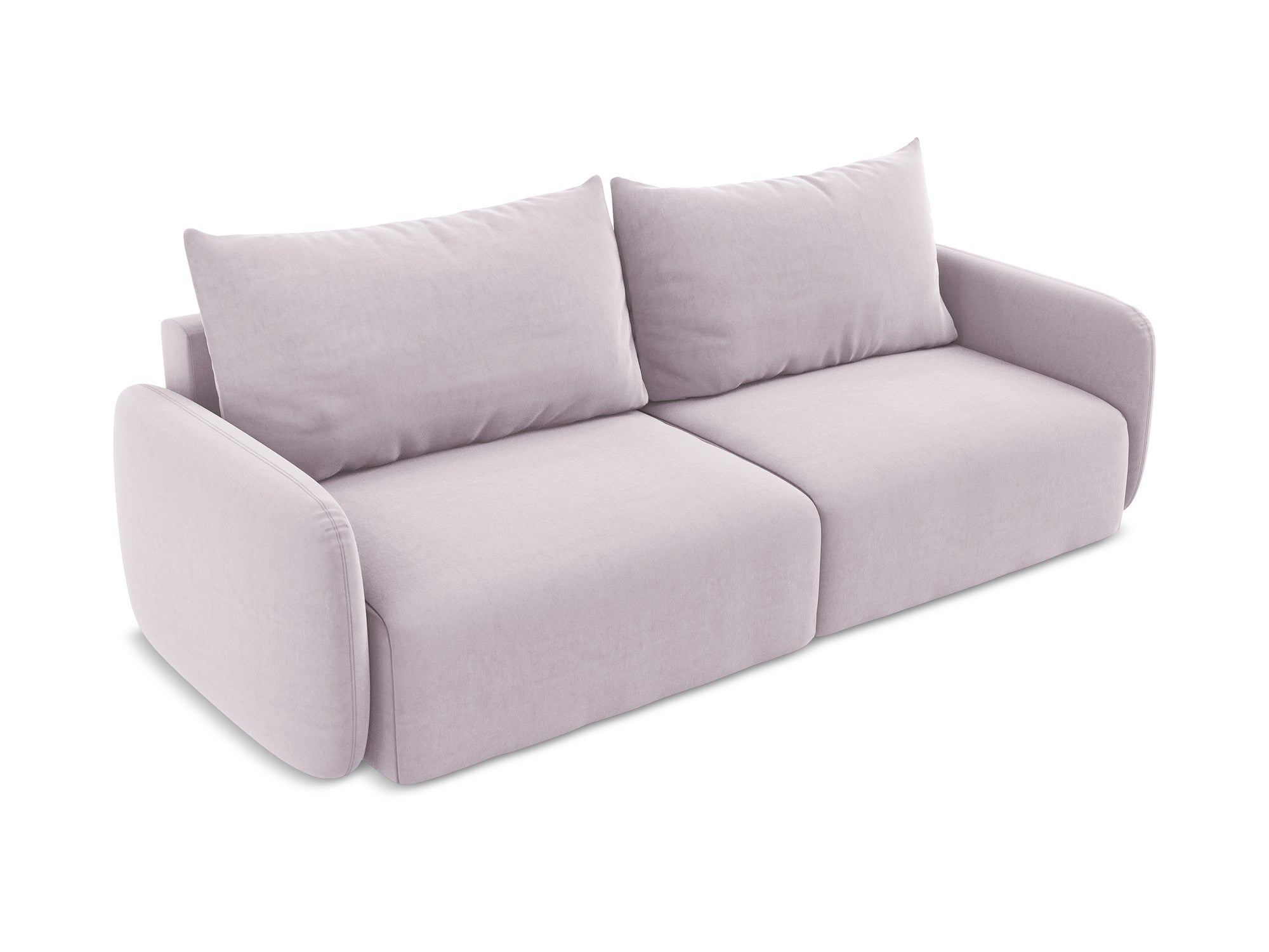 Lavender 3-Seater Velvet Sofa with Sleeping Function KALENA