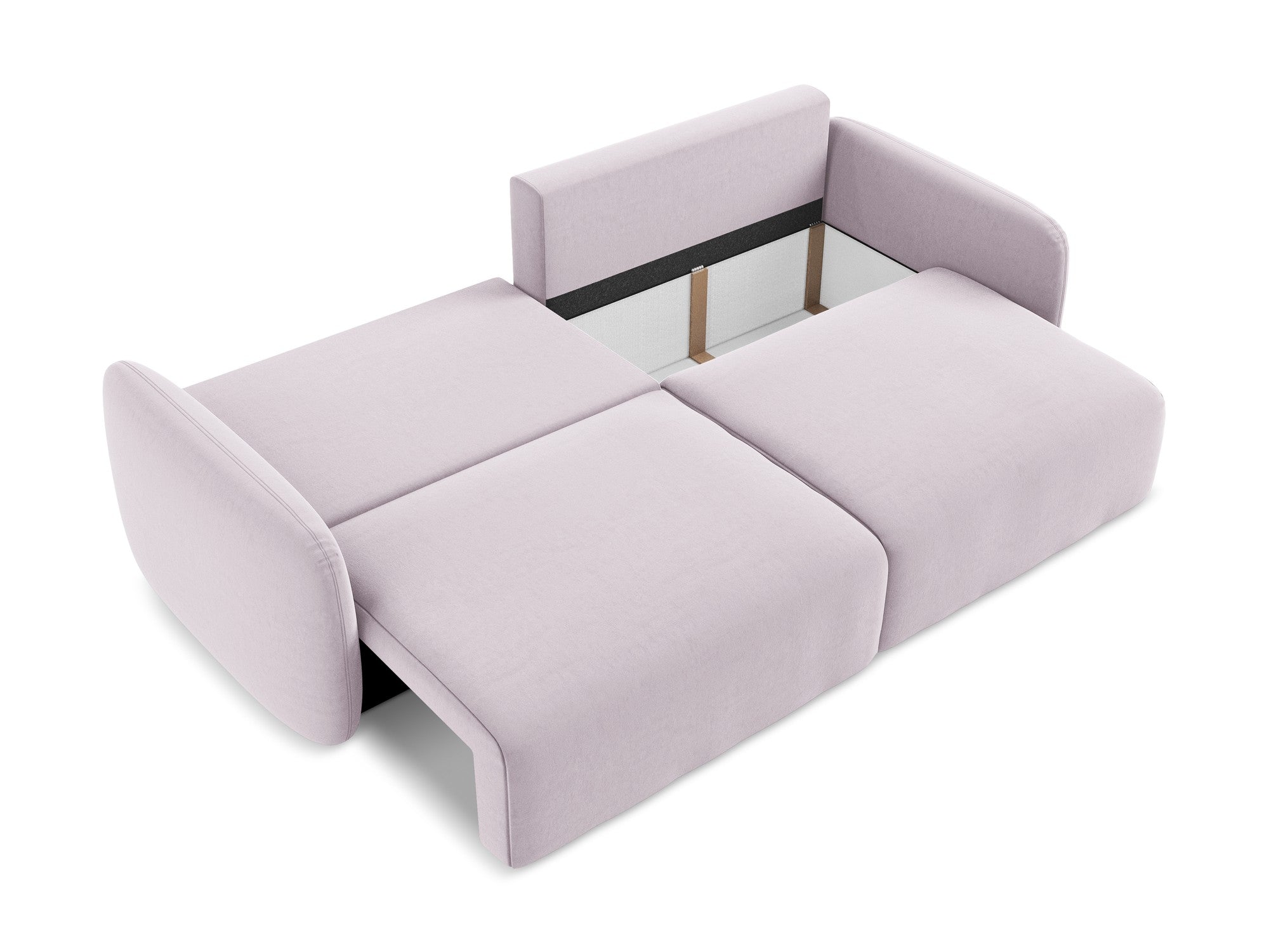 Lavender 3-Seater Velvet Sofa with Sleeping Function KALENA