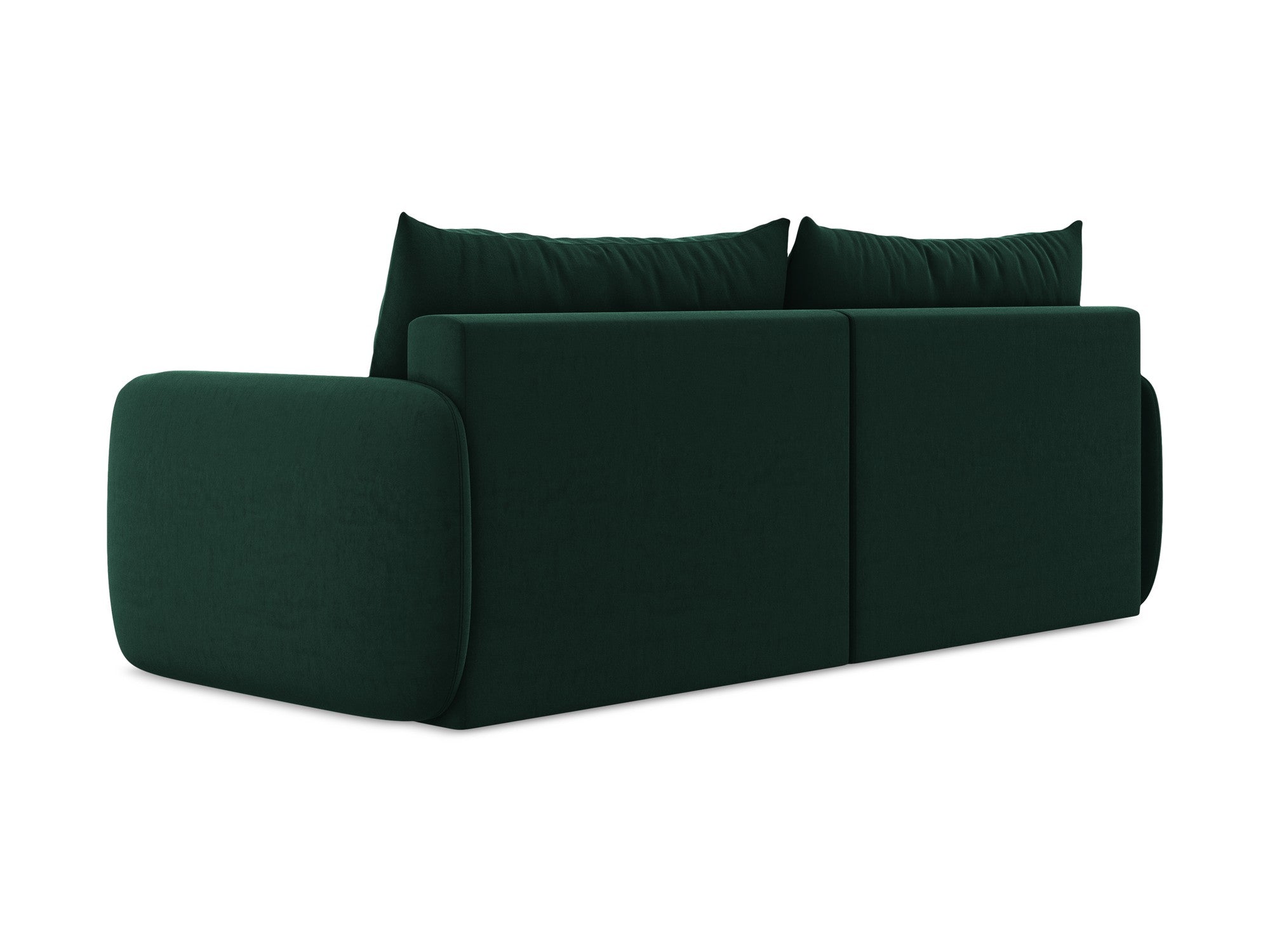 Velvet 3-Seater Sofa with Sleeping Function KALENA in Bottle Green
