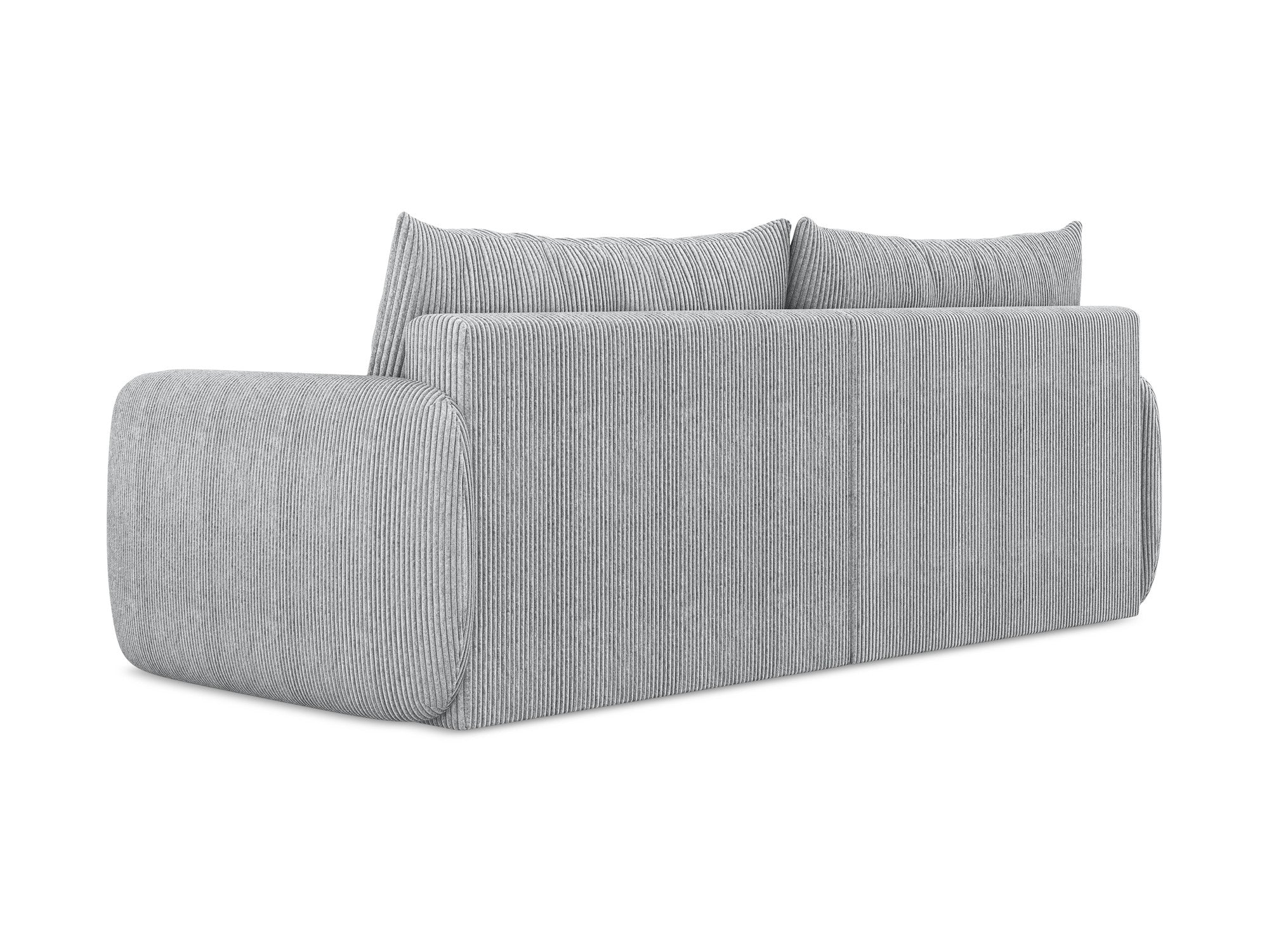 3-Seater Sofa with Sleeping Function KALENA Light Gray Corduroy