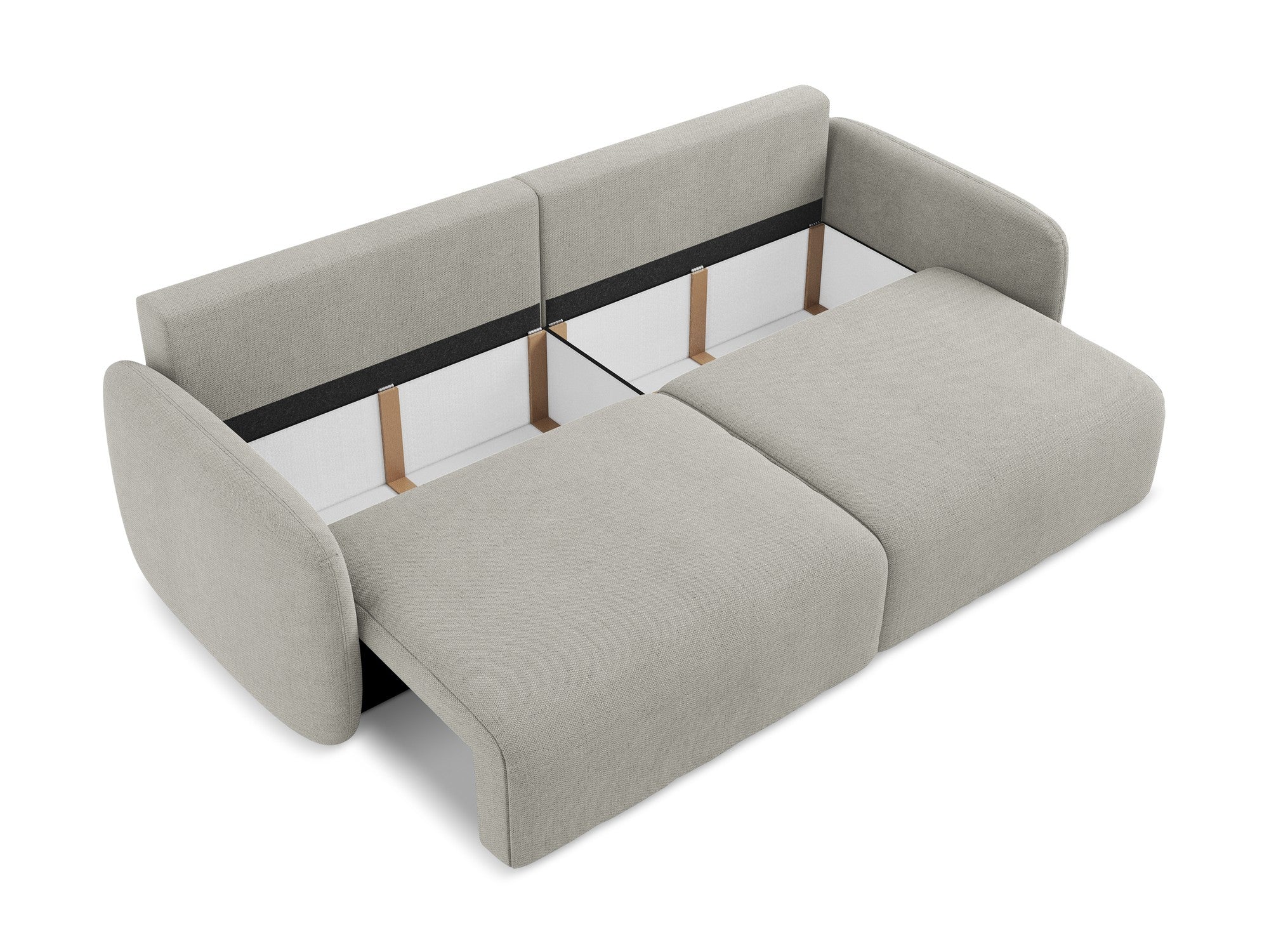 3-Seater Sofa with Sleeping Function KALENA Light Gray