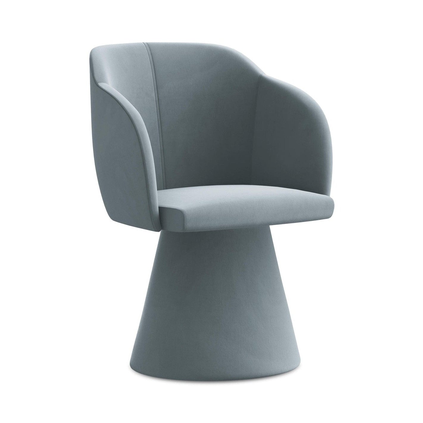 Krzesło aksamitne KANOA jasnoniebieski