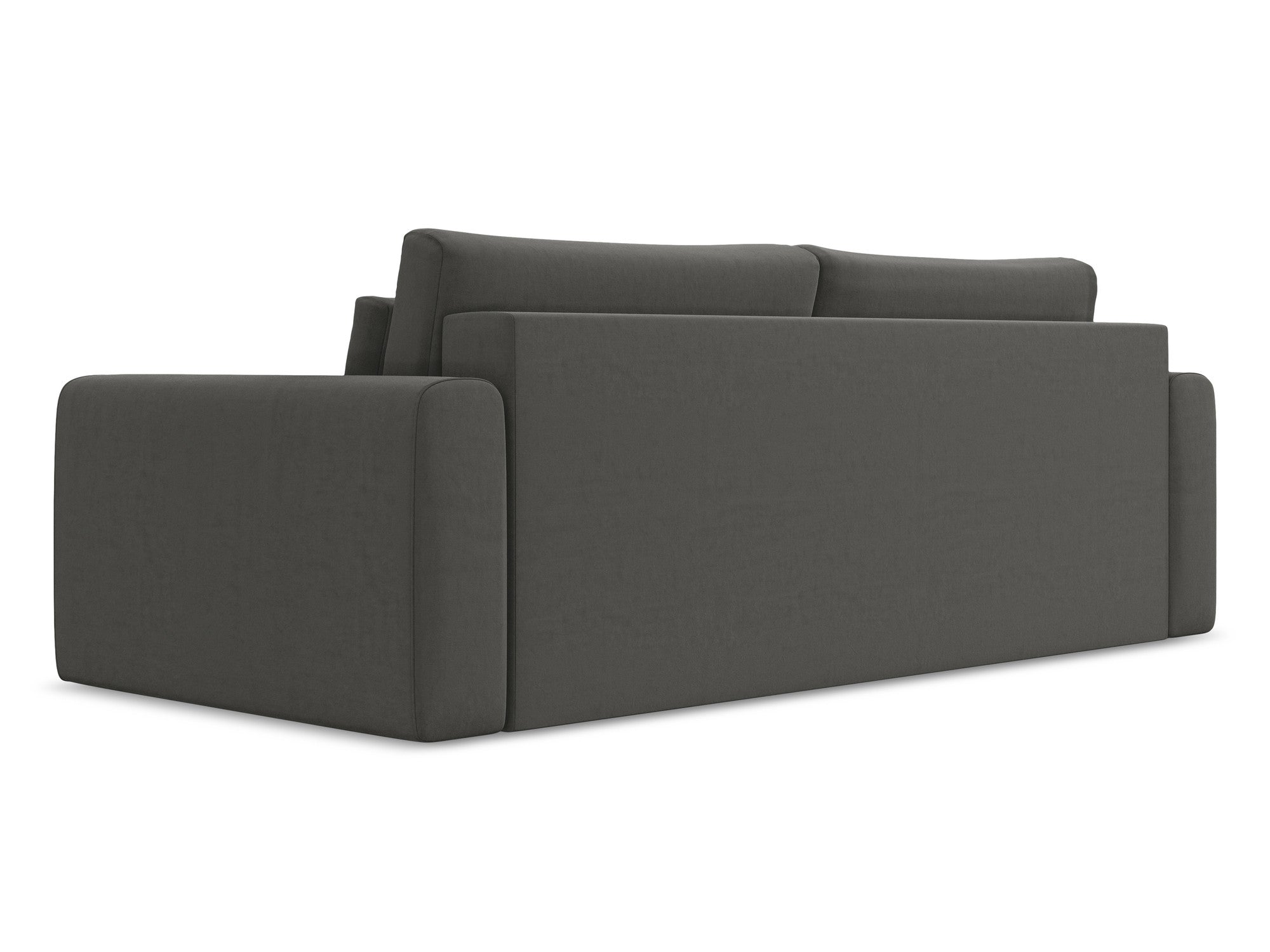 Sofa aus Samt für 3 Personen mit Schlaf-Funktion KAPUA stahlgrau