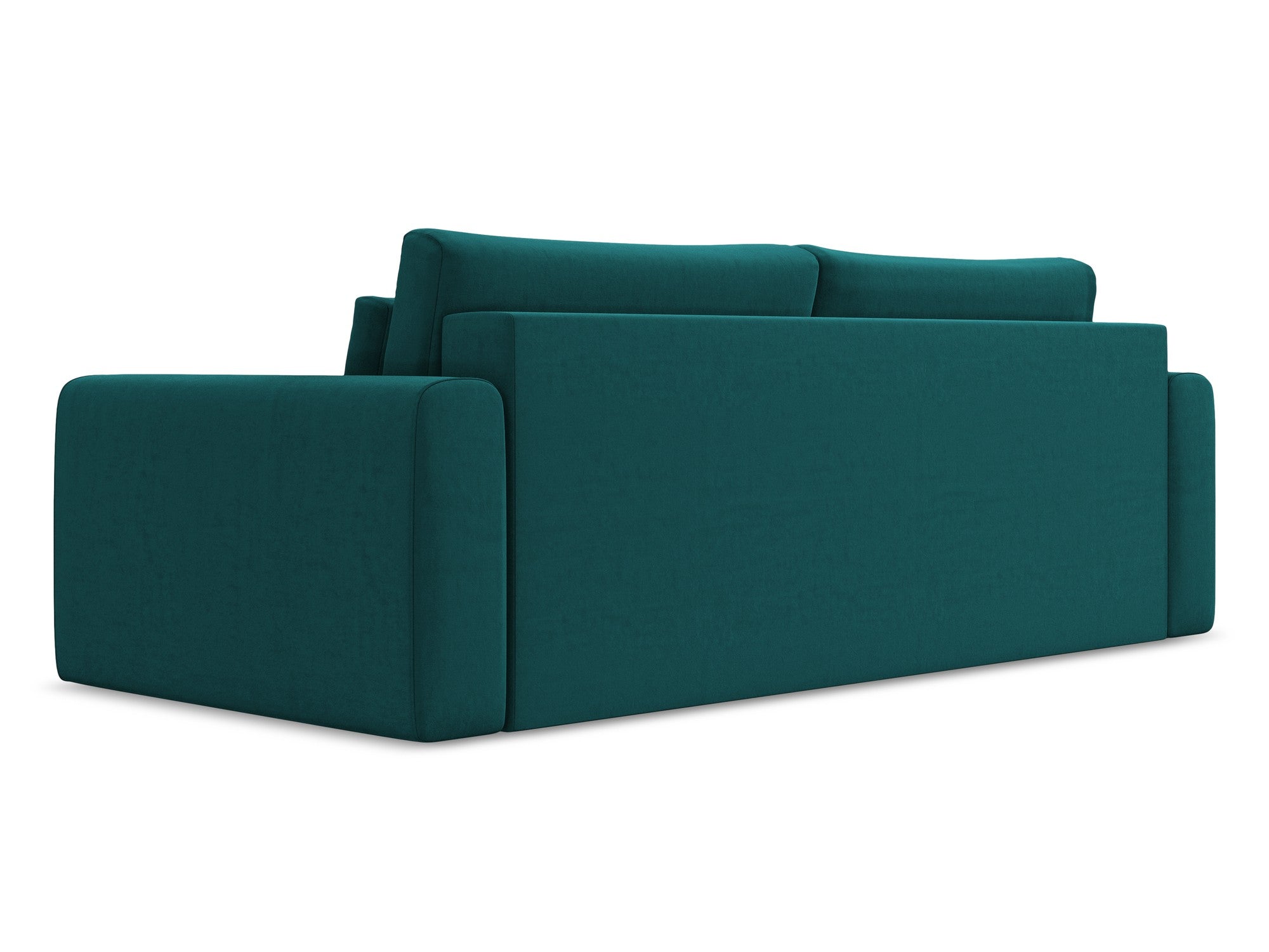 Sofa aus Samt für 3 Personen mit Schlaf-Funktion KAPUA in Meeresfarbe